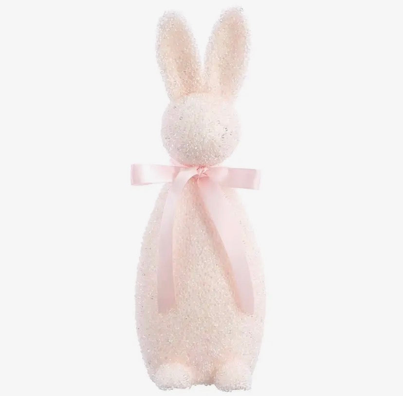 Pastel Beaded Bunny 13.5” - Assorted