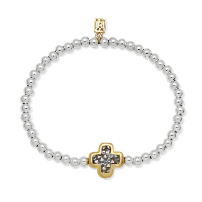 Pearl Cross Stretch Bracelet