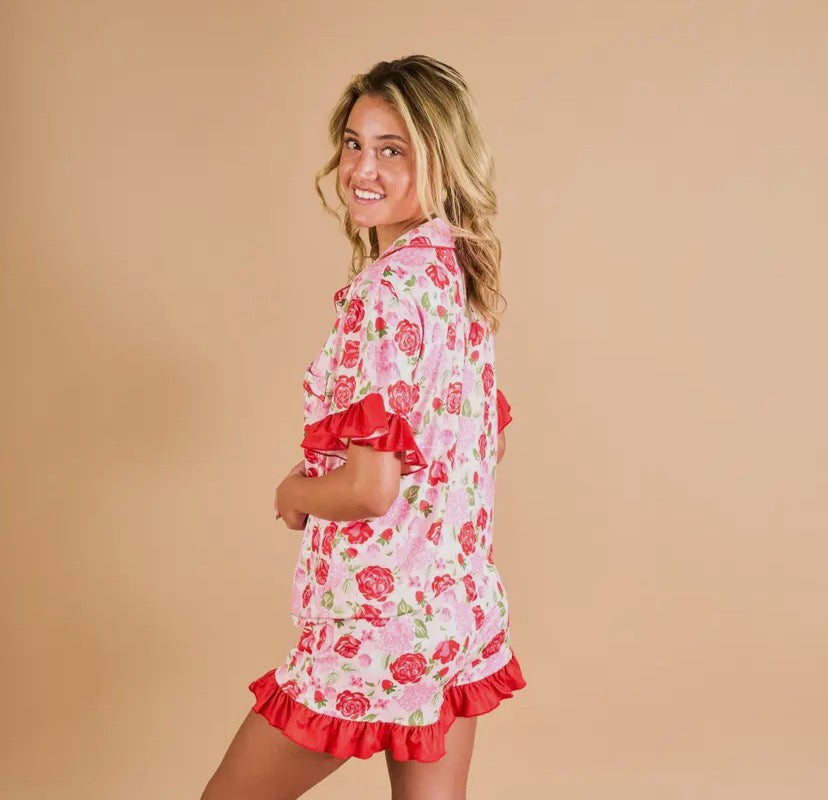 Rose Garden PJ Shorts Set