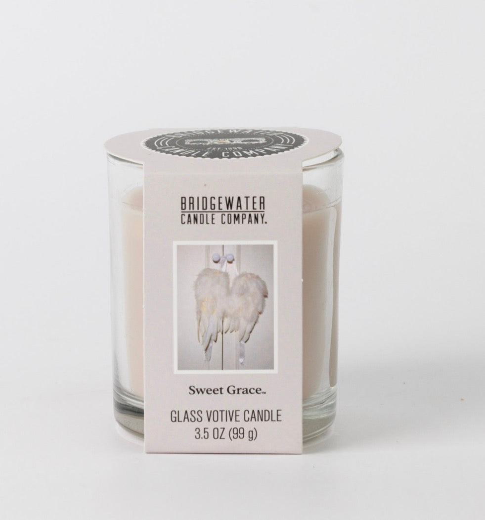Sweet Grace Glass Votive Candle 3.5 OZ
