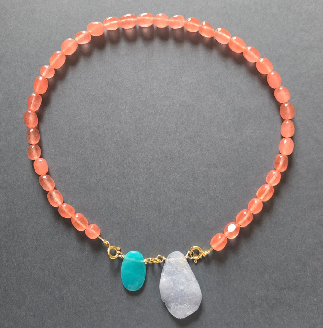Neon Peach Necklace