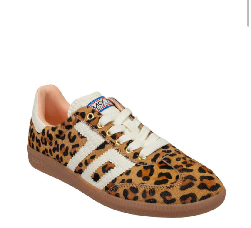 Back 70 - Leopard Camel White Sneakers