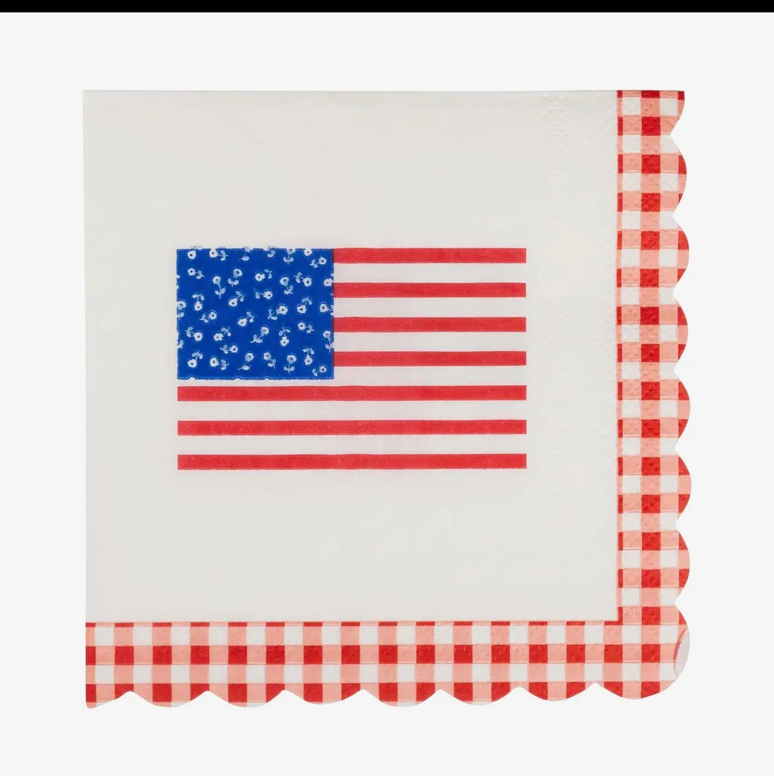 Gingham Plate & Napkins
