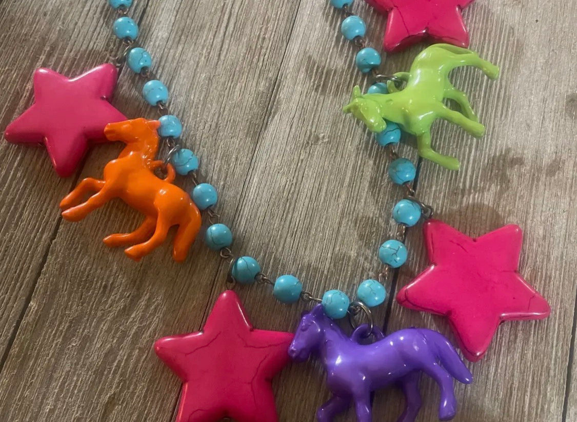 Ponies & Star Necklaces ( 3 colors)