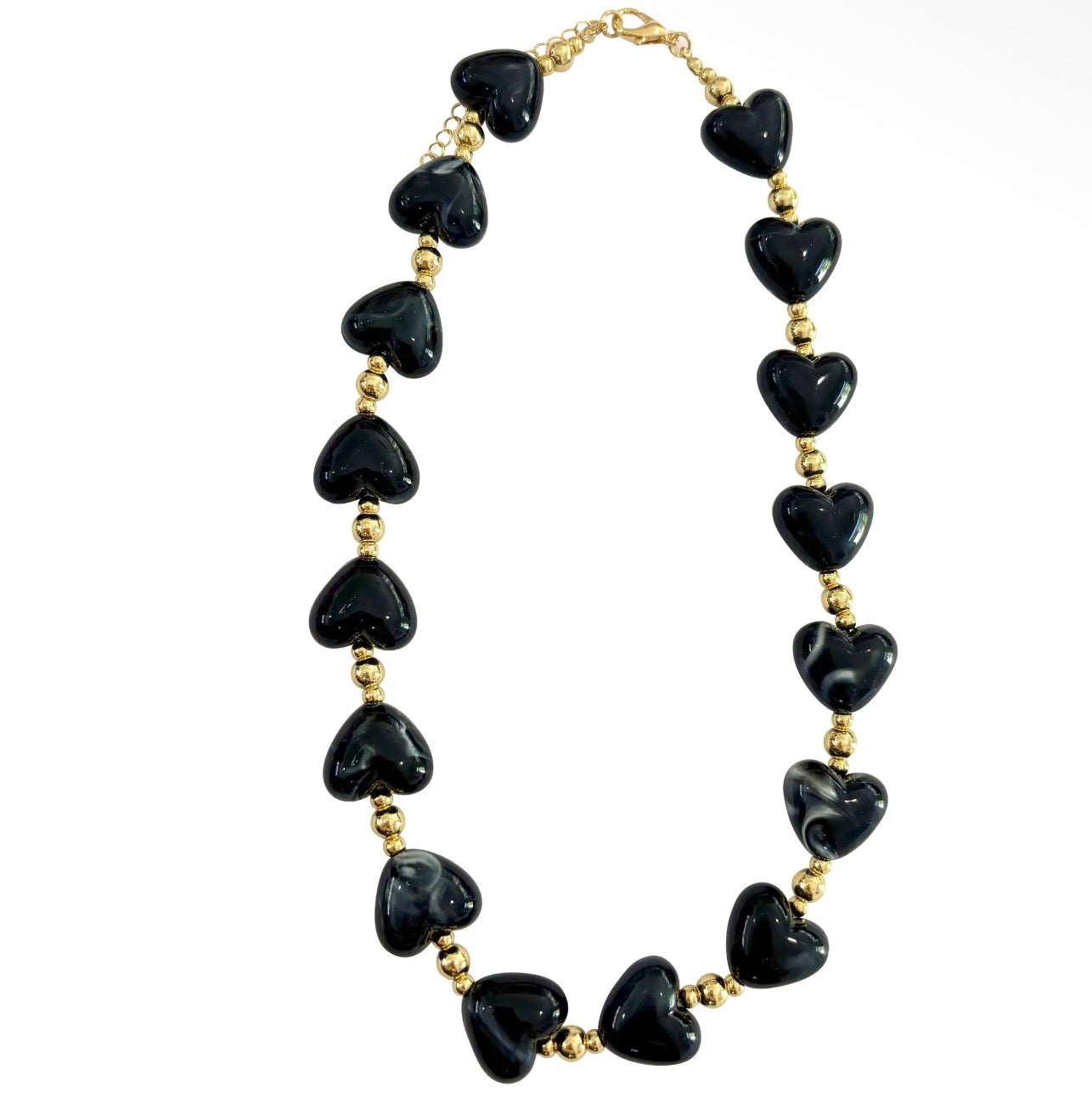 Charlie Beaded Heart Necklace- Assorted