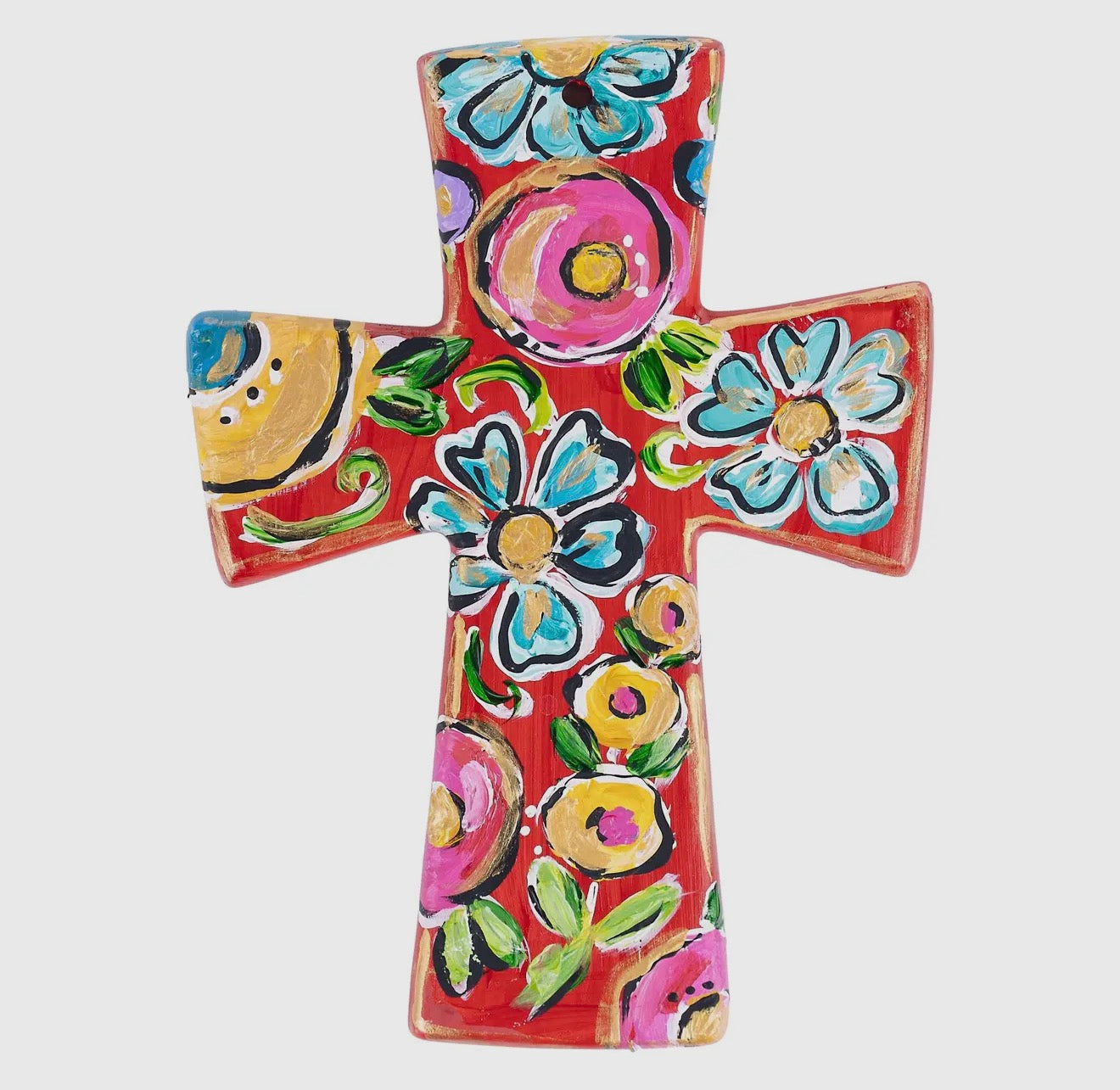 Red Floral Cross