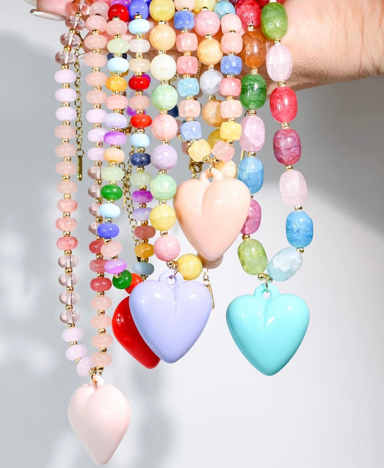 Happy Colorful Heart Necklace
