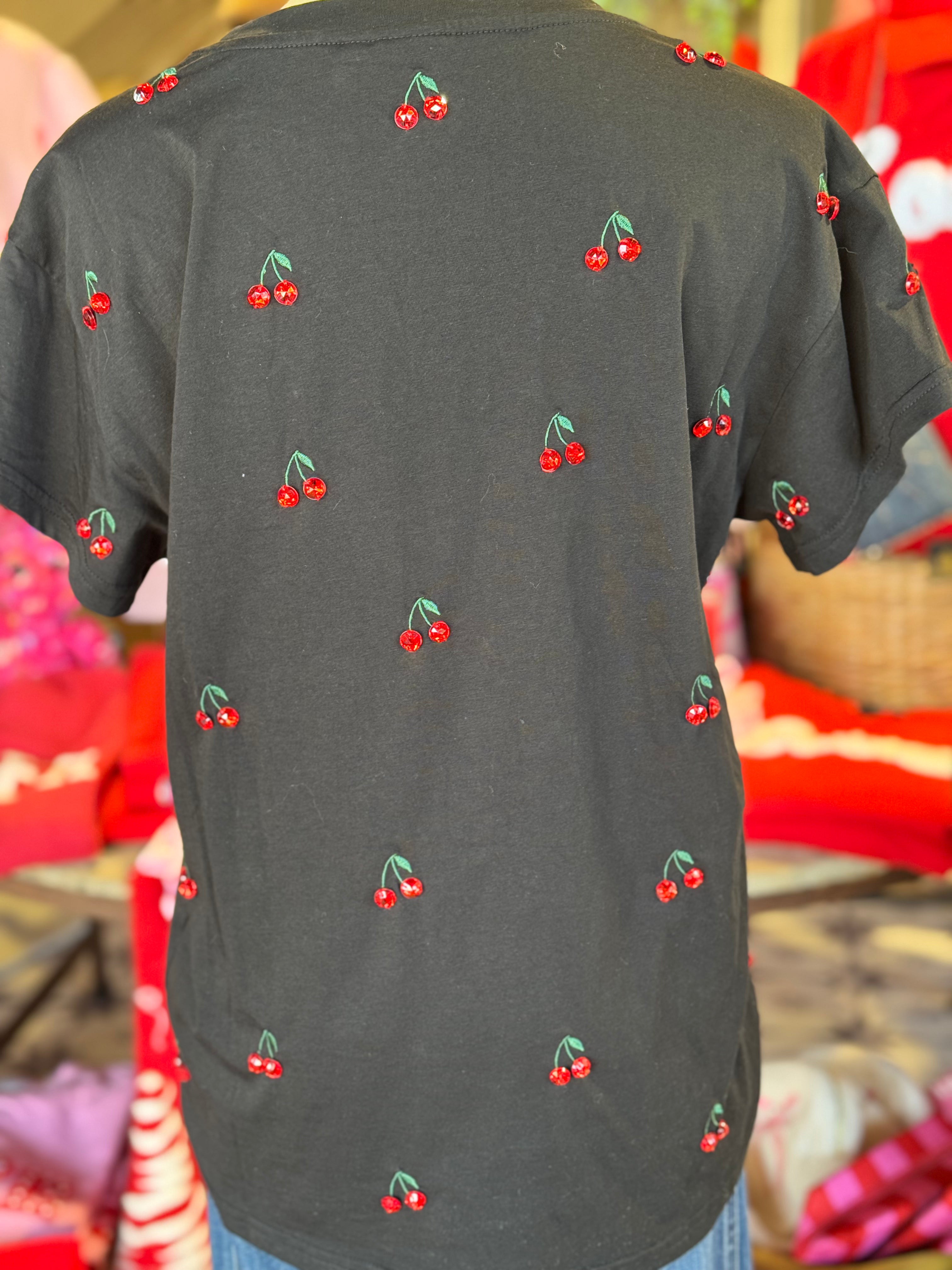 Jeweled Cherry Tee