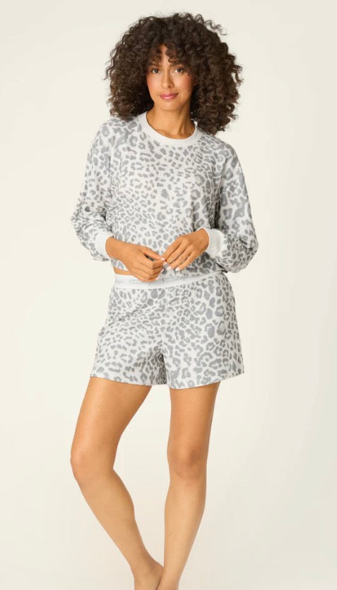 Boyfriend Boxer Leopard Print Shorts Set