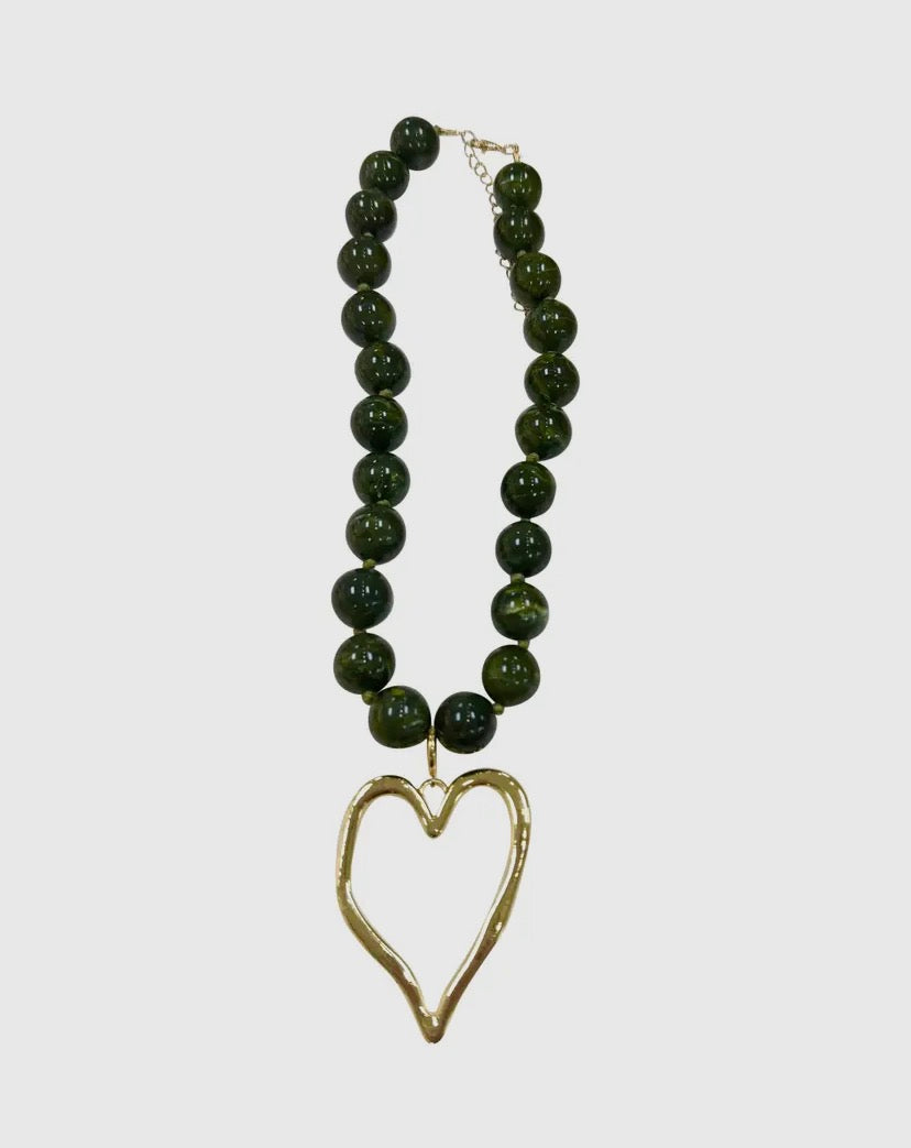 Levy Chunky Green Necklace