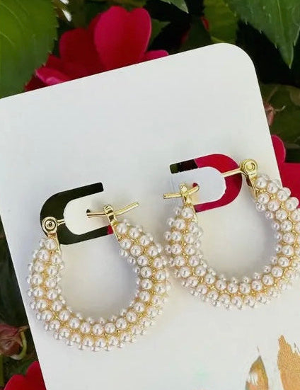 Greer Pearl Hoops