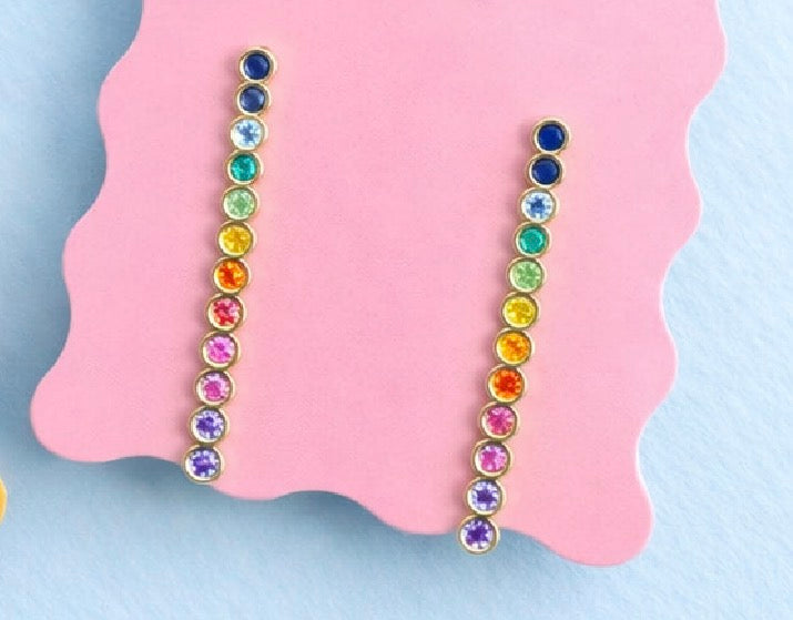 Drop Earrings - Rainbow Gems - Claire (2 styles)