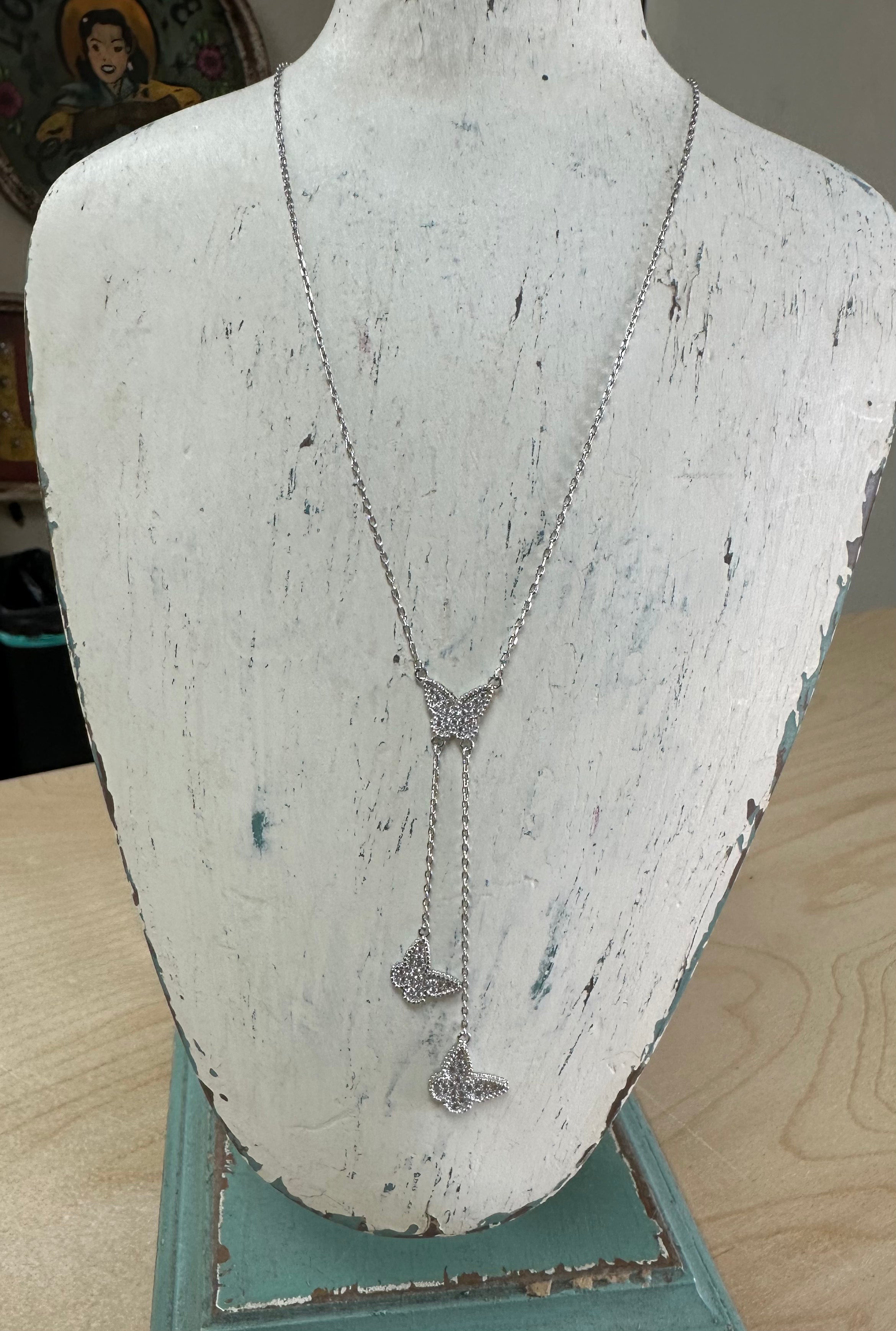 Butterfly Drop Necklace