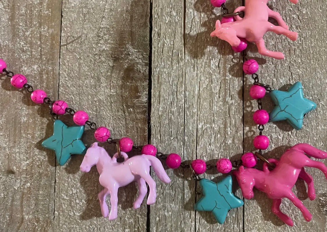 Ponies & Star Necklaces ( 3 colors)