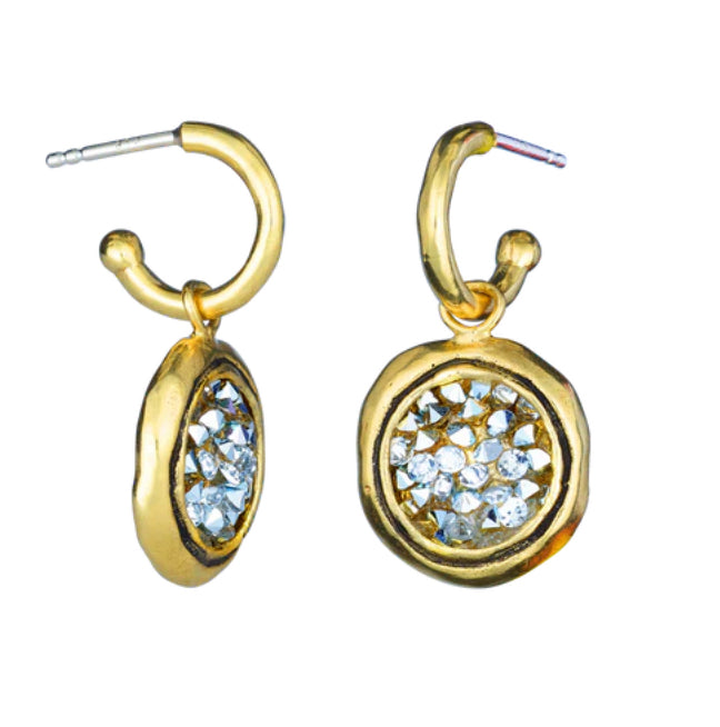 Kristal Huggie Drop Earrings