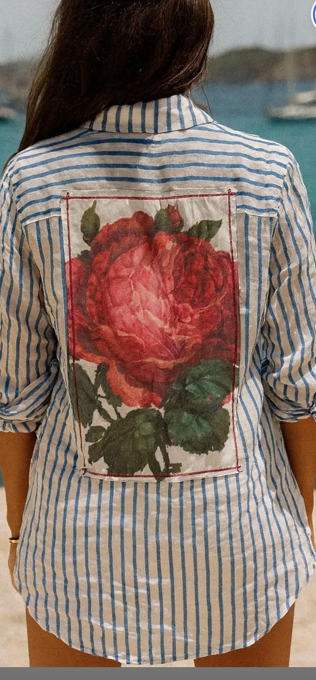 Capri Rose Stripe Top