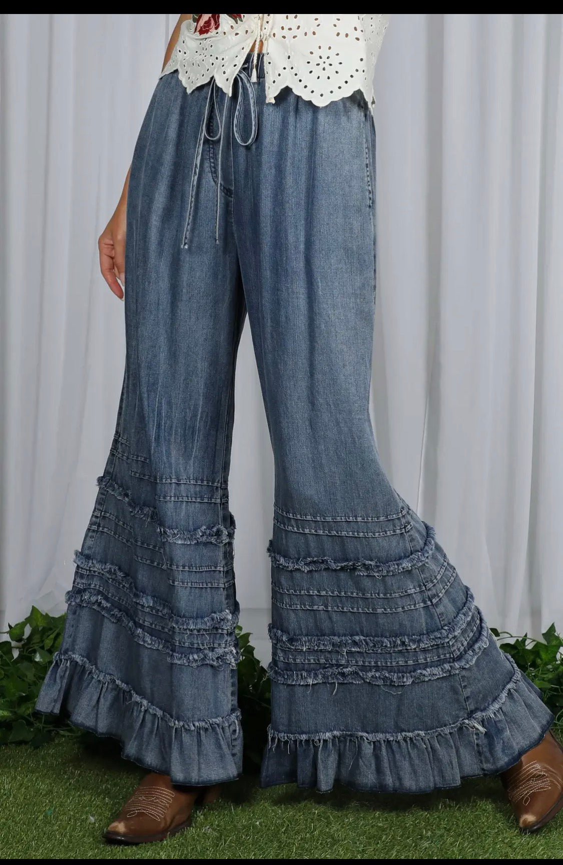 Chambray Denim Pants