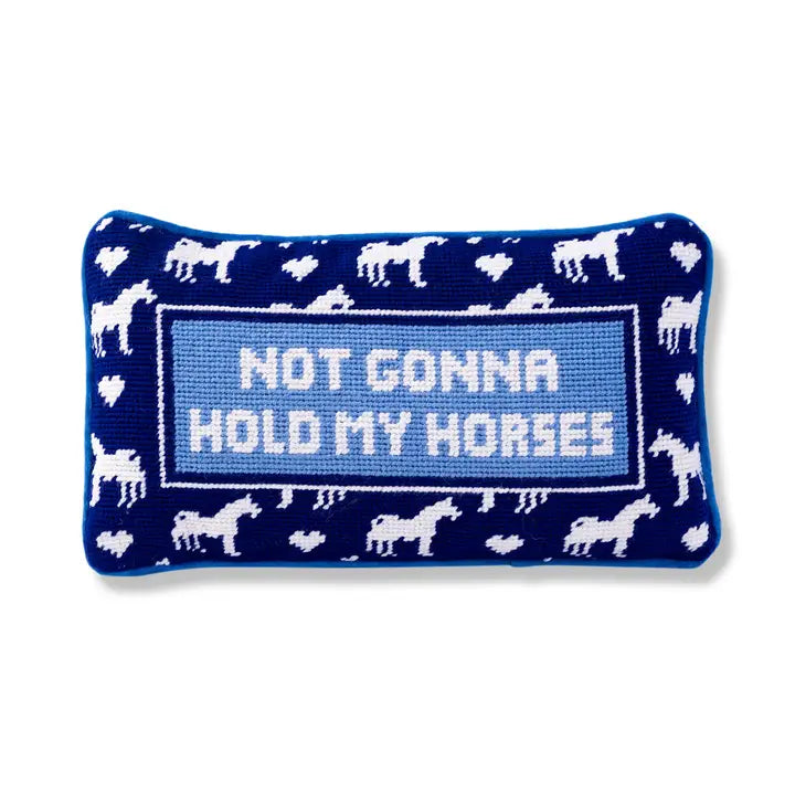 Witty Needlepoint Pillow-Assorted