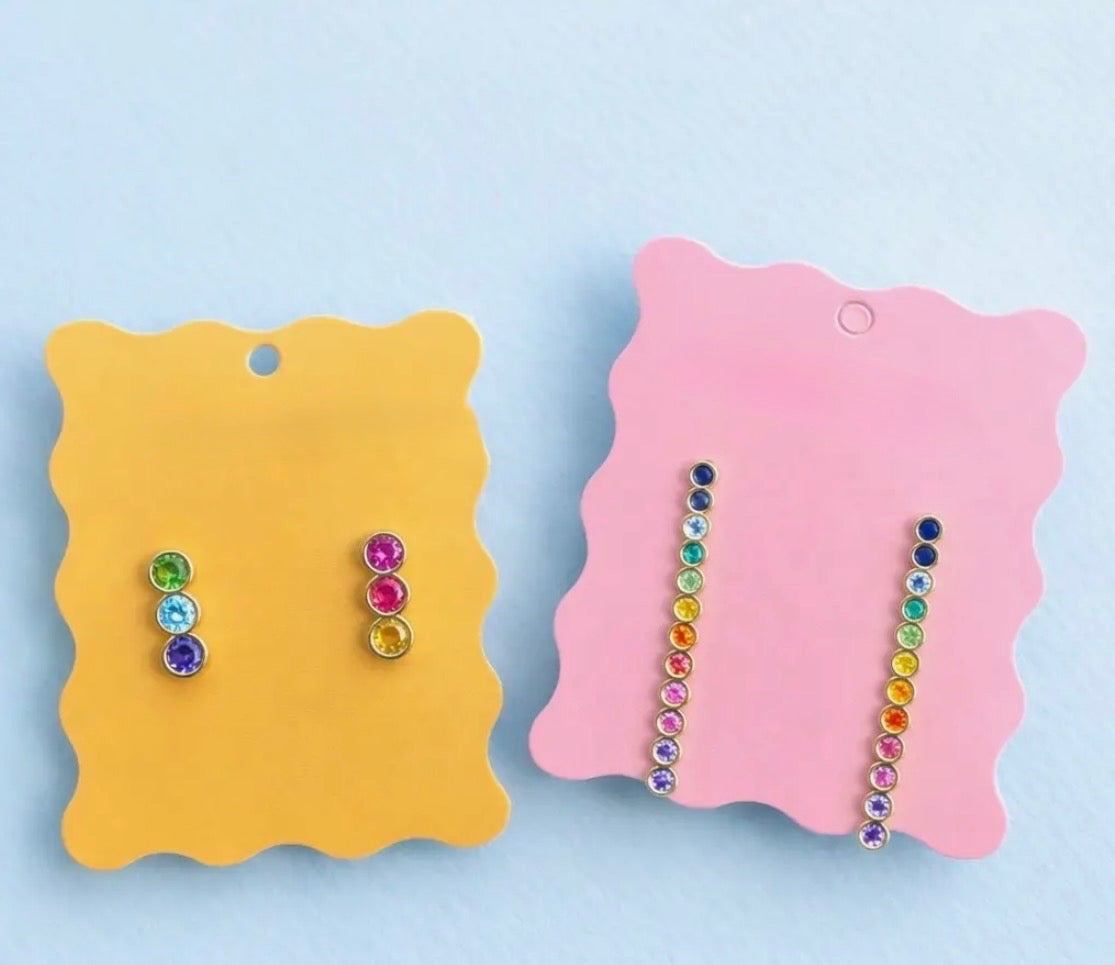 Drop Earrings - Rainbow Gems - Claire (2 styles)