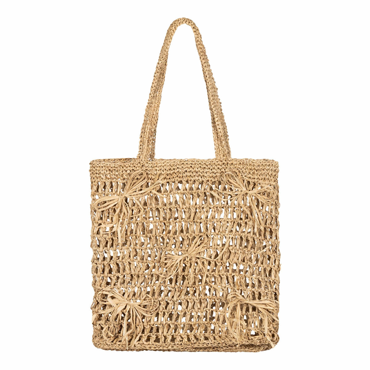 Sunny Raffia Ribbon Bag