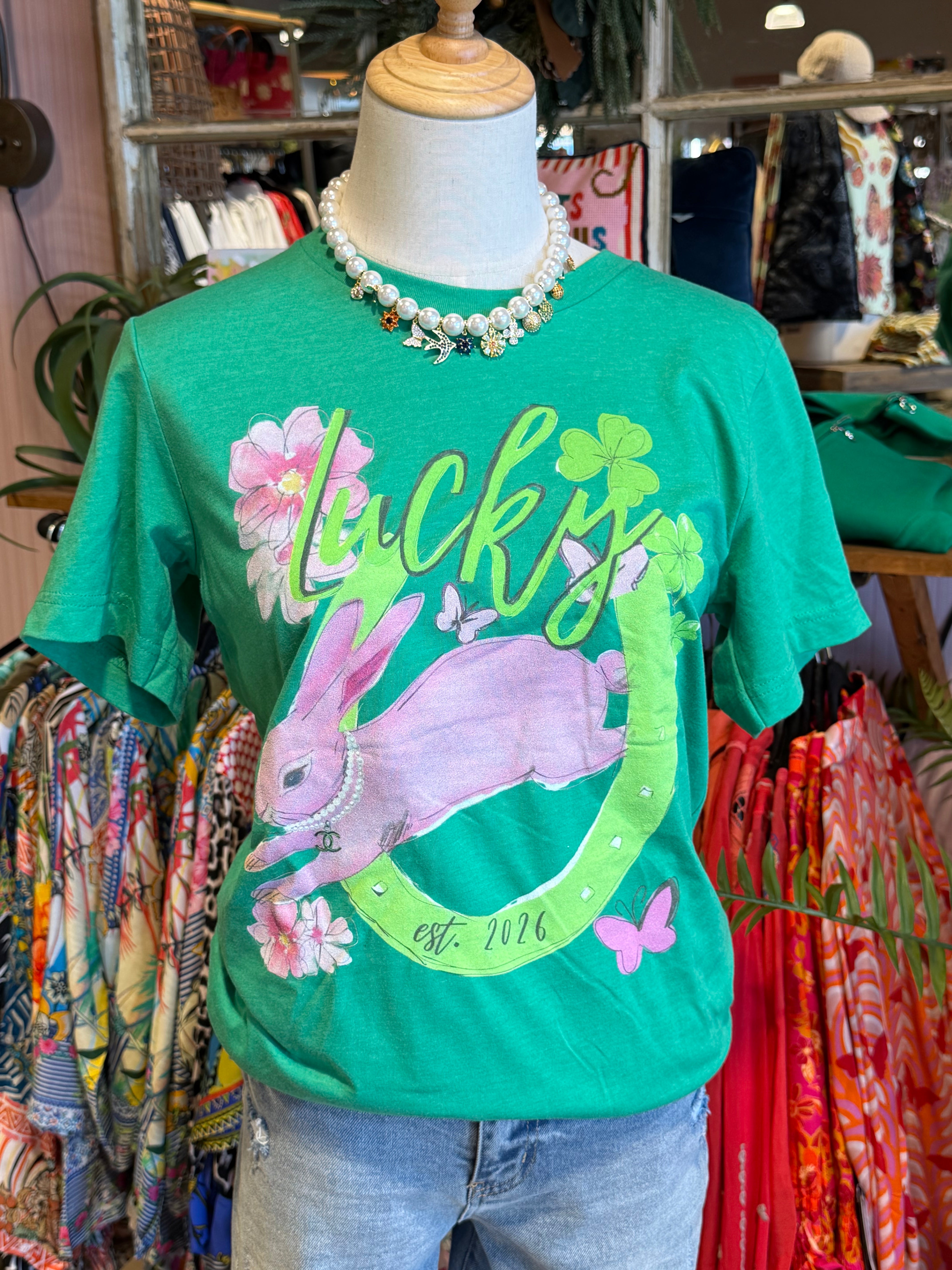 Lucky Luxe Bunny Tee***
