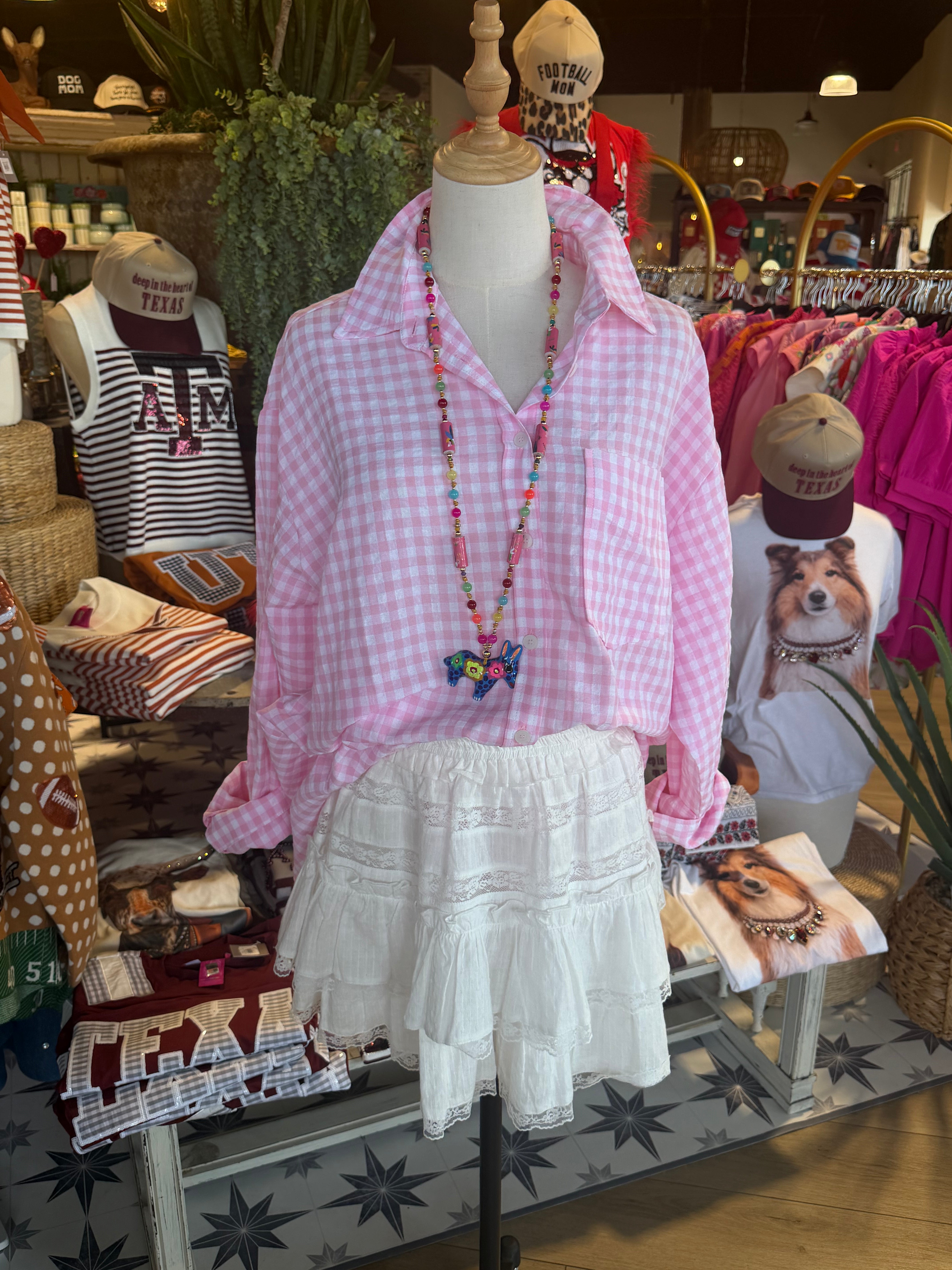 Oversized Gingham Top- 3 Colors
