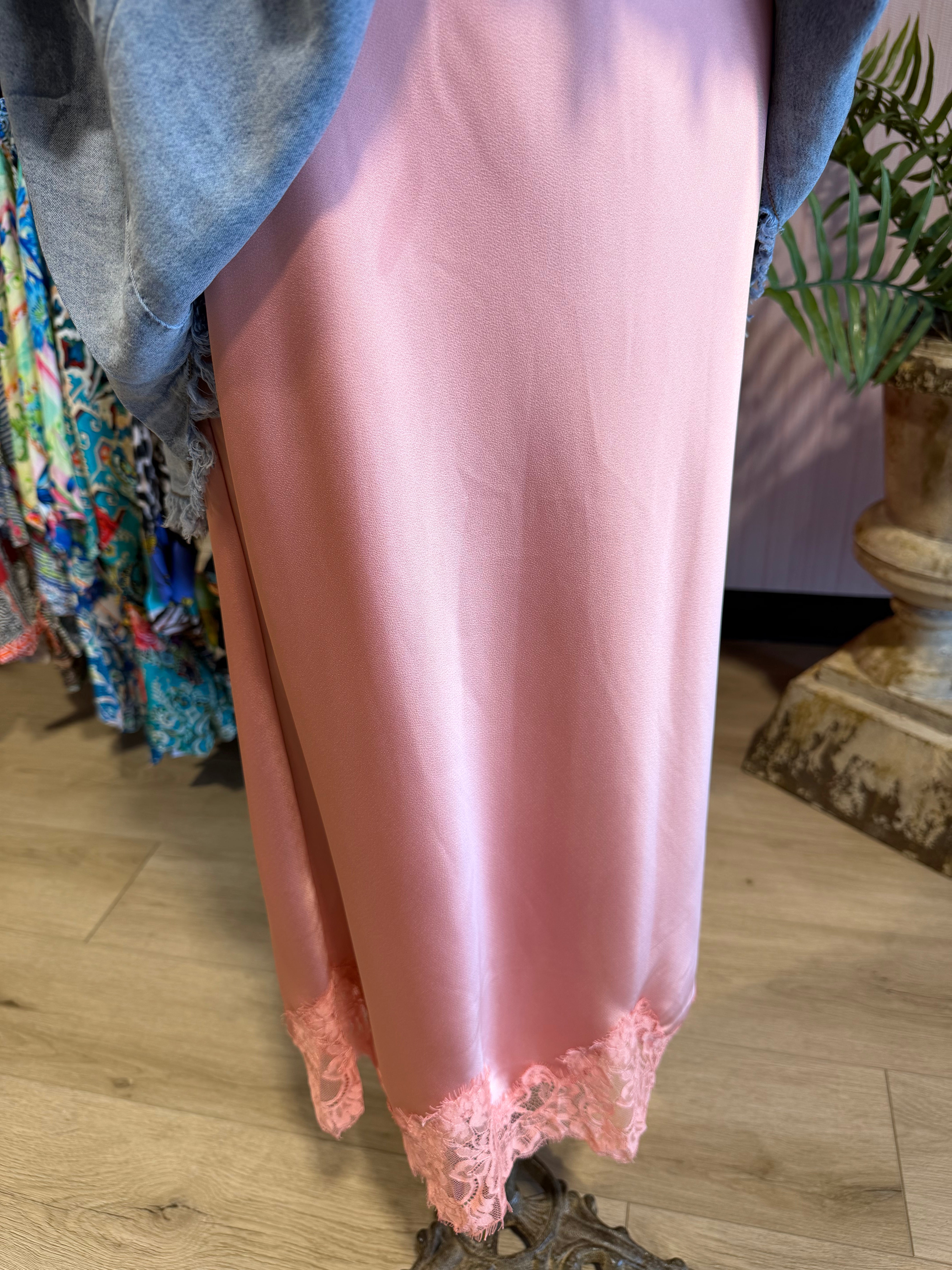 Blushing Satin Skirt