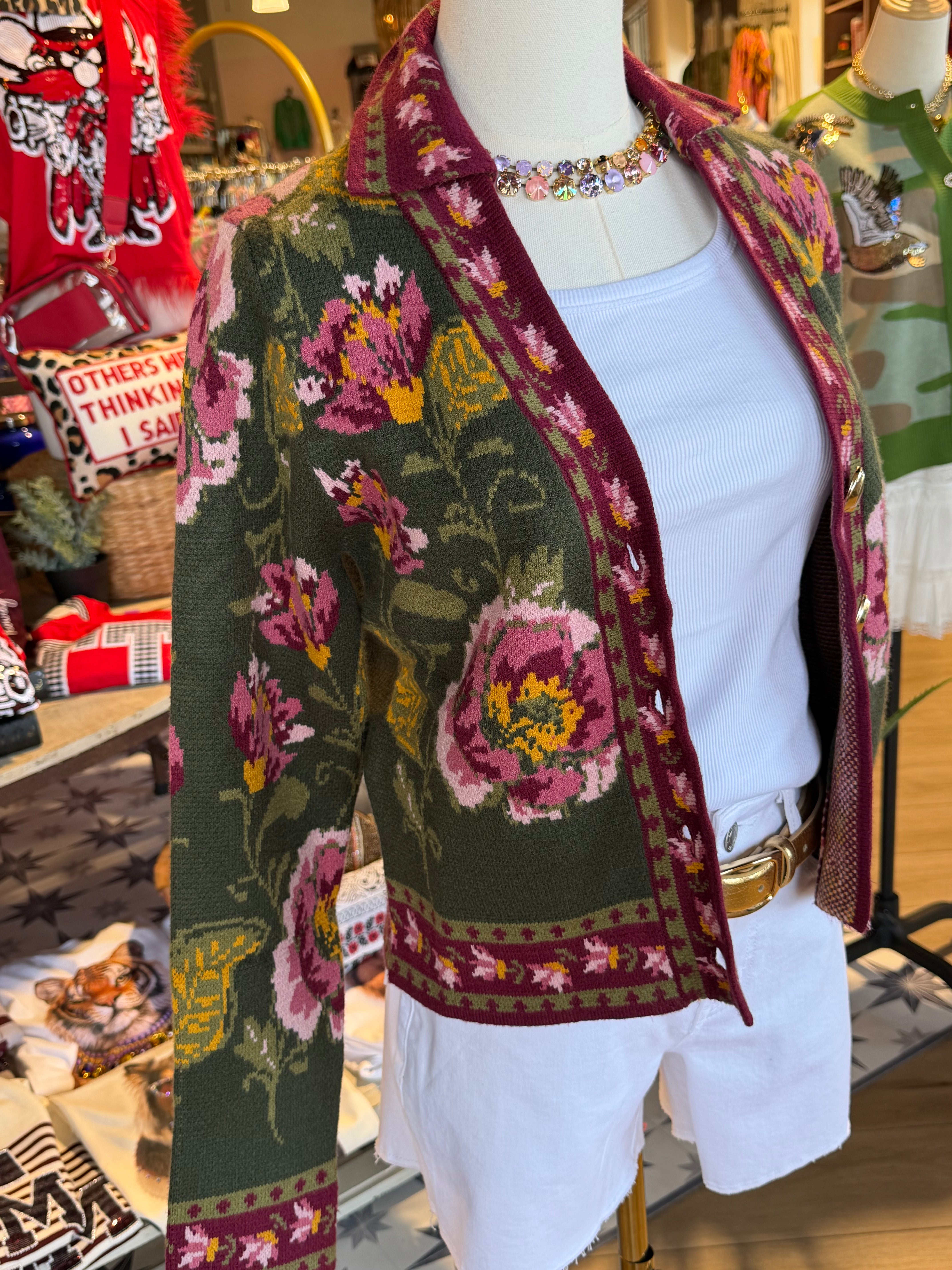 Floral Button Cardigan