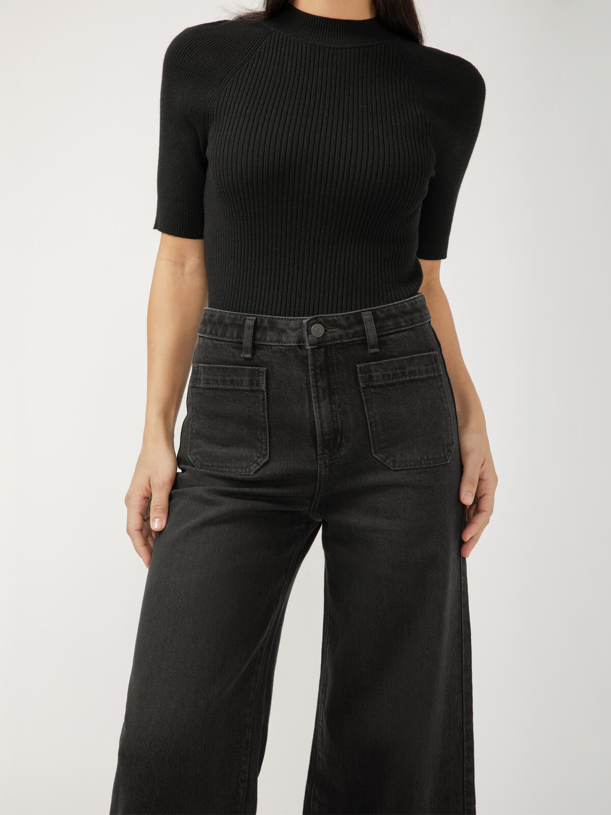 Ebony Ankle Wide Leg Jeans