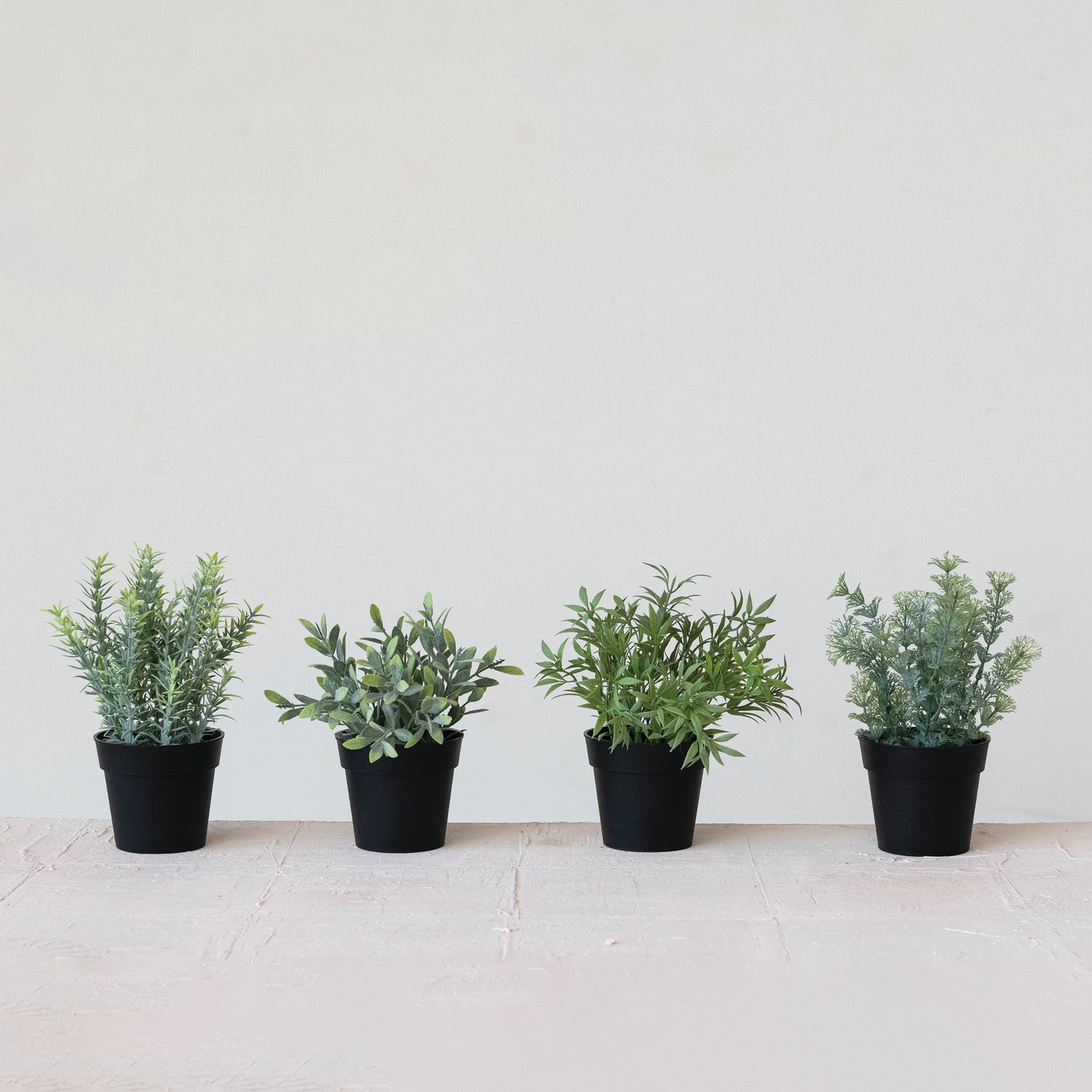 Faux Herbs In Pots