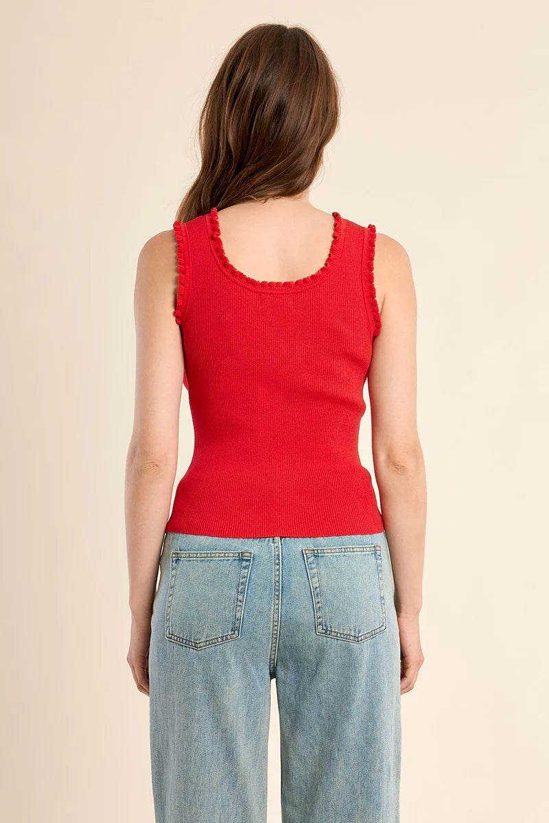 Frilly Tank- Red