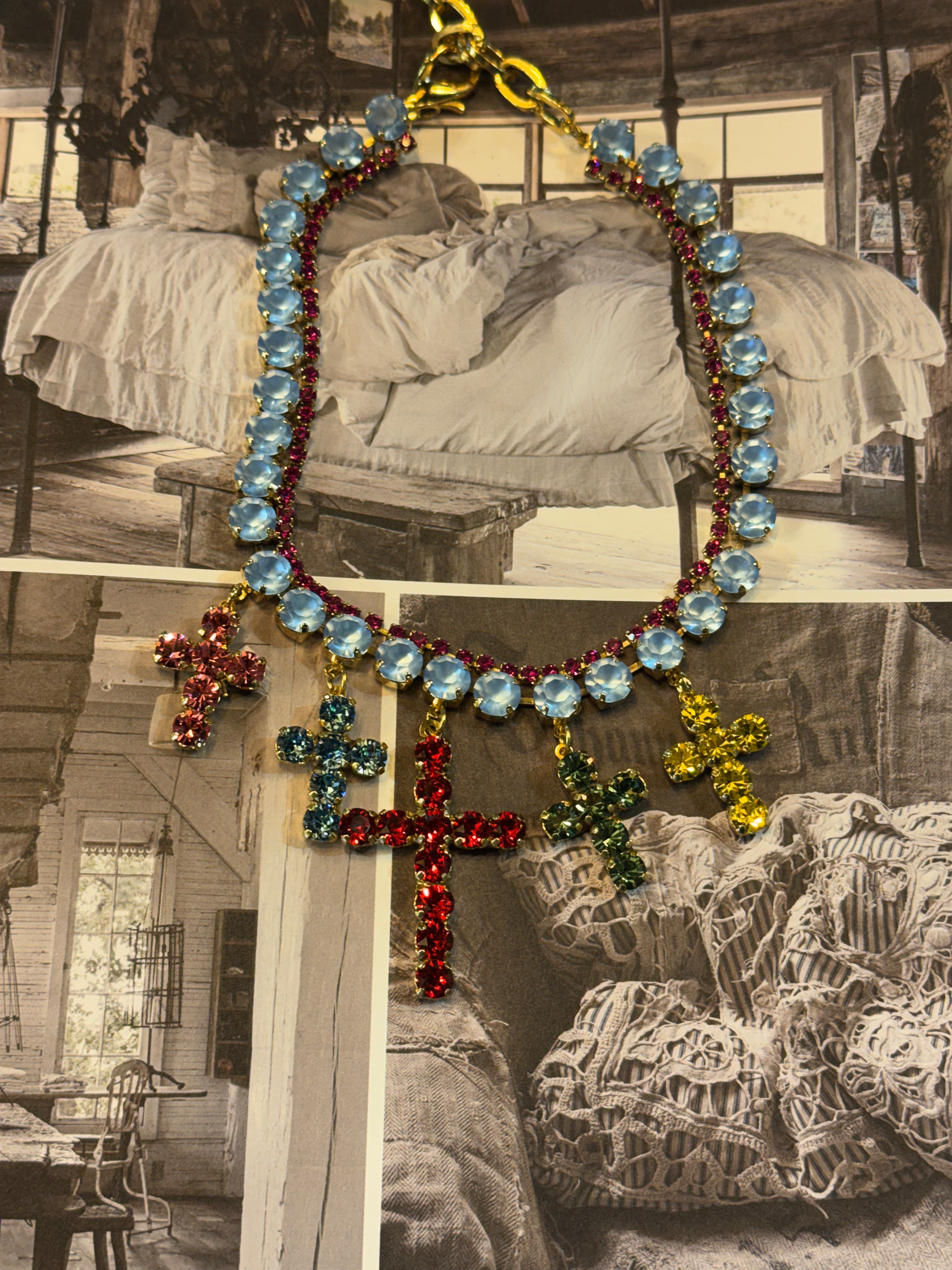 Cassidy Multi Cross Necklace
