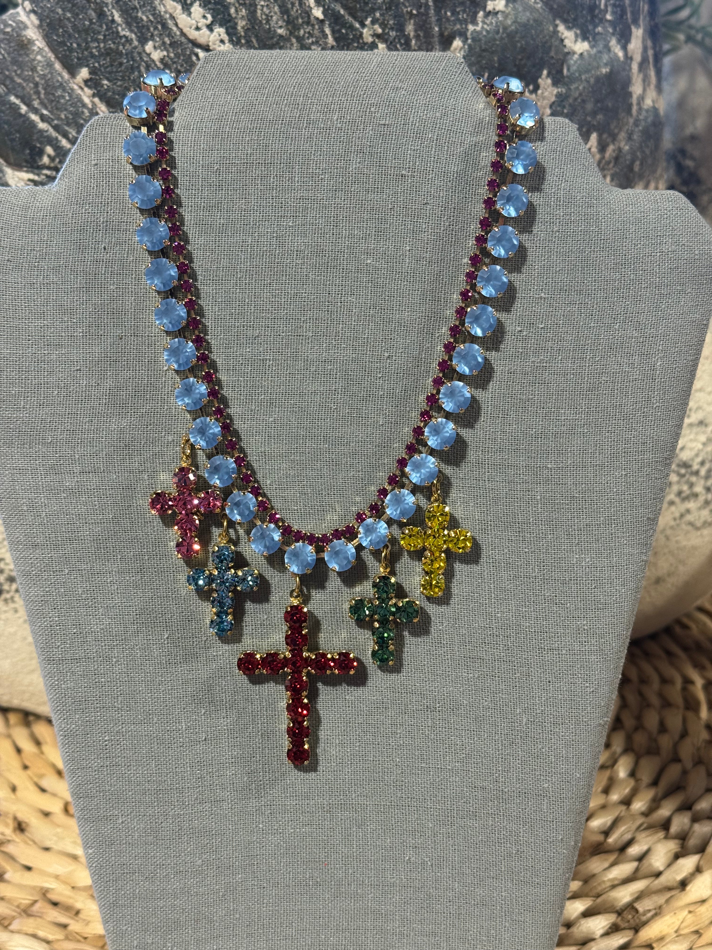 Cassidy Multi Cross Necklace