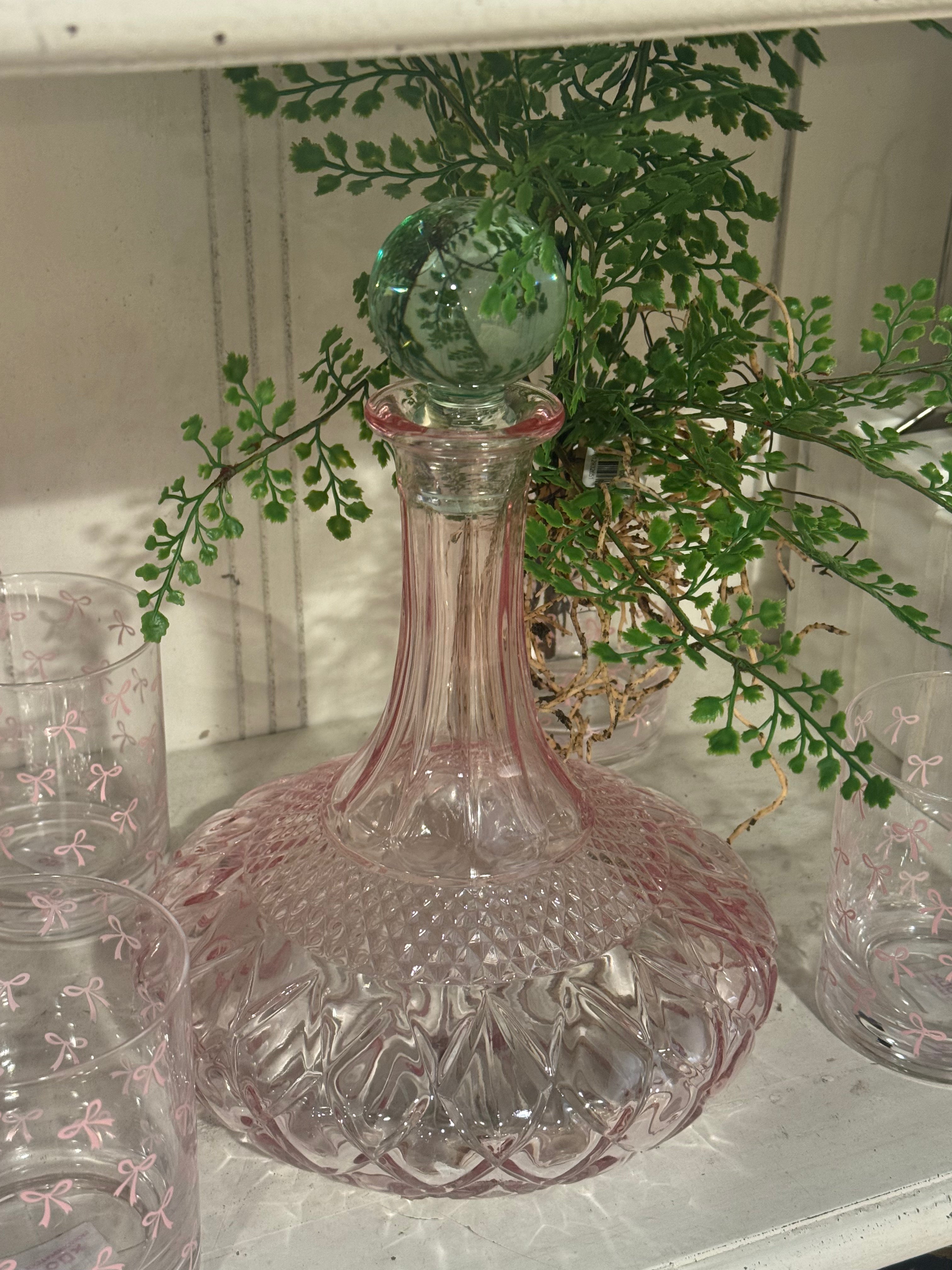 Pink & Green Decanter