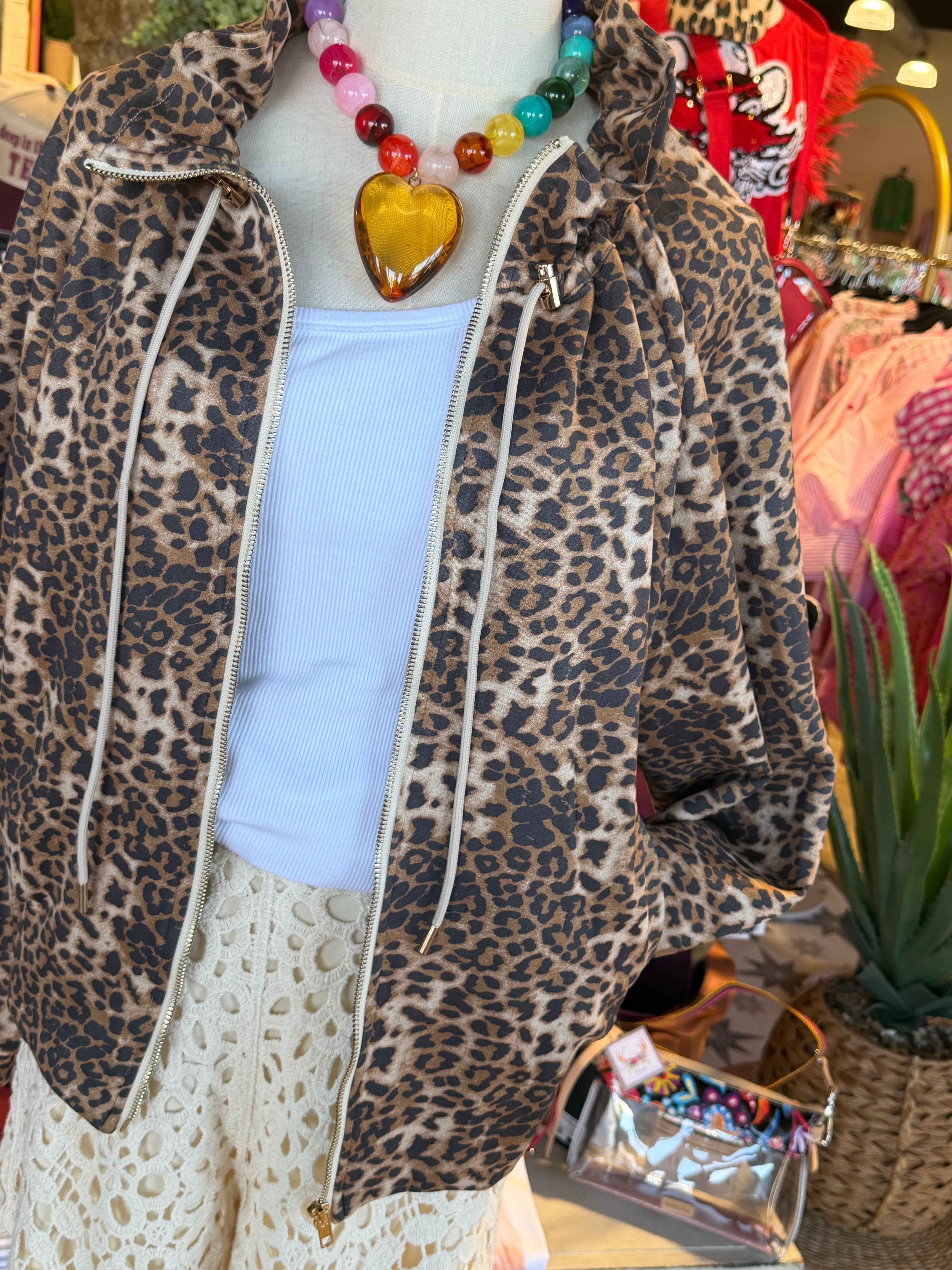 Ruffle Leopard Jacket