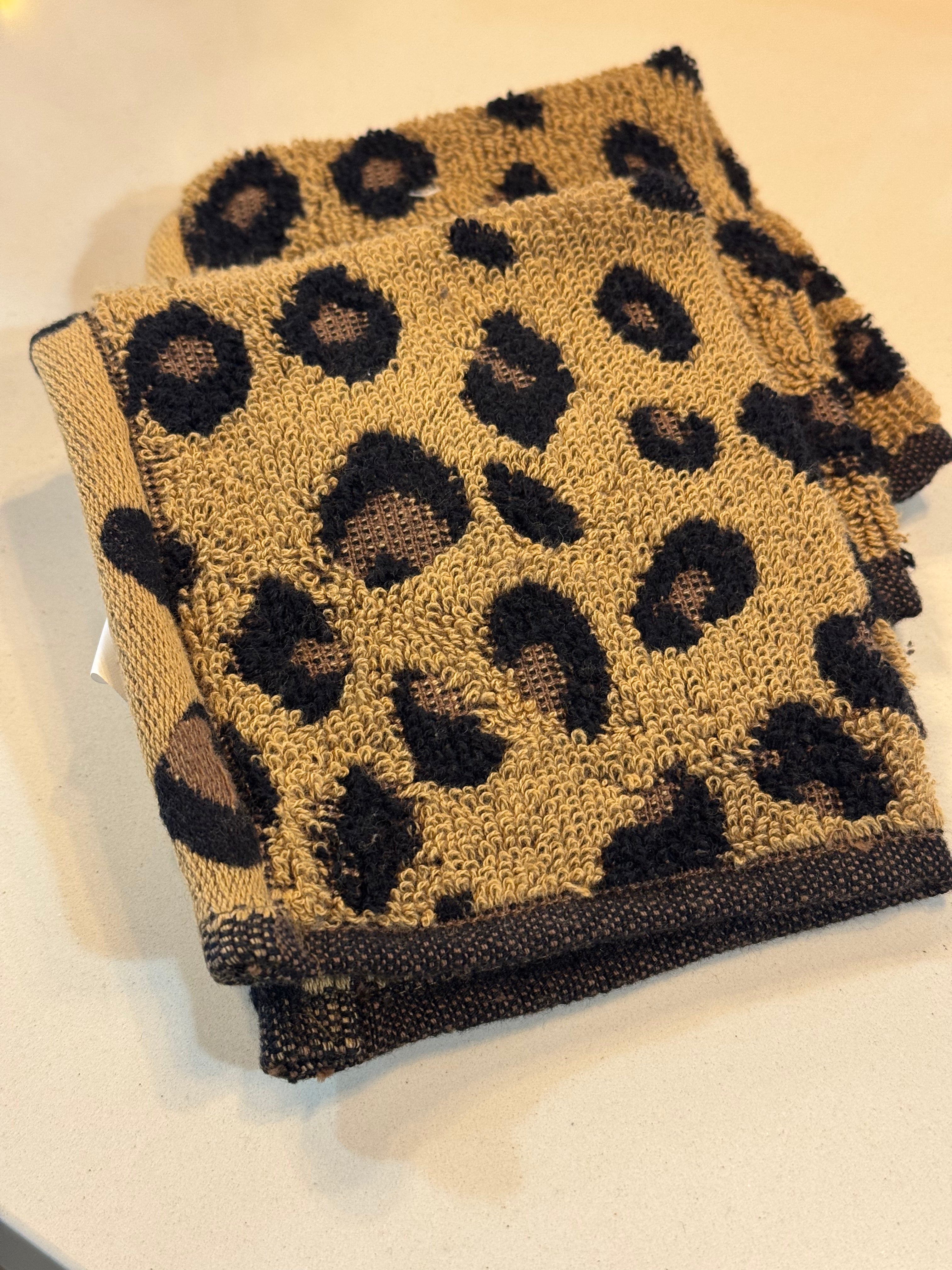 Leopard Washcloths