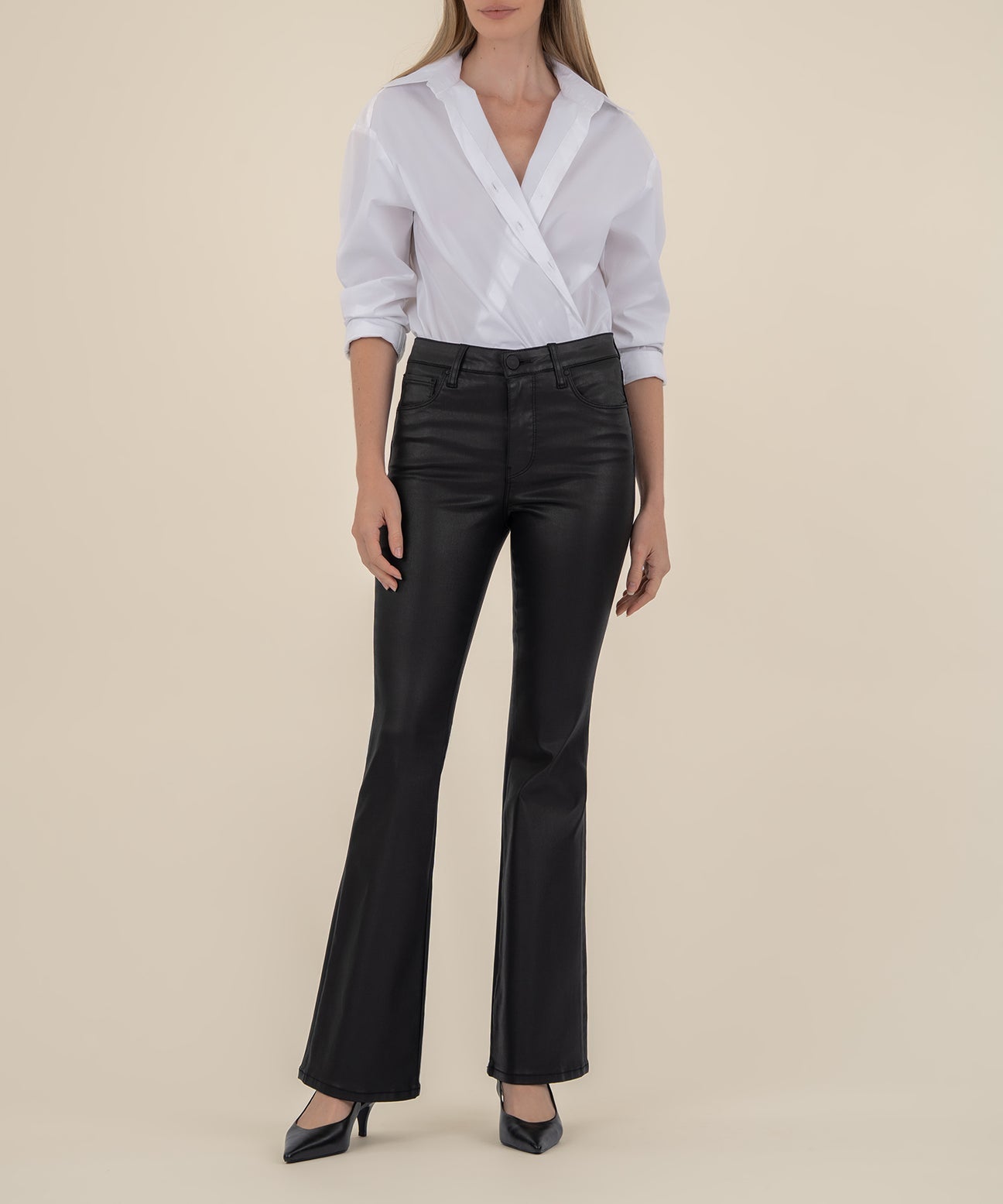Ana Coated Flare Jeans