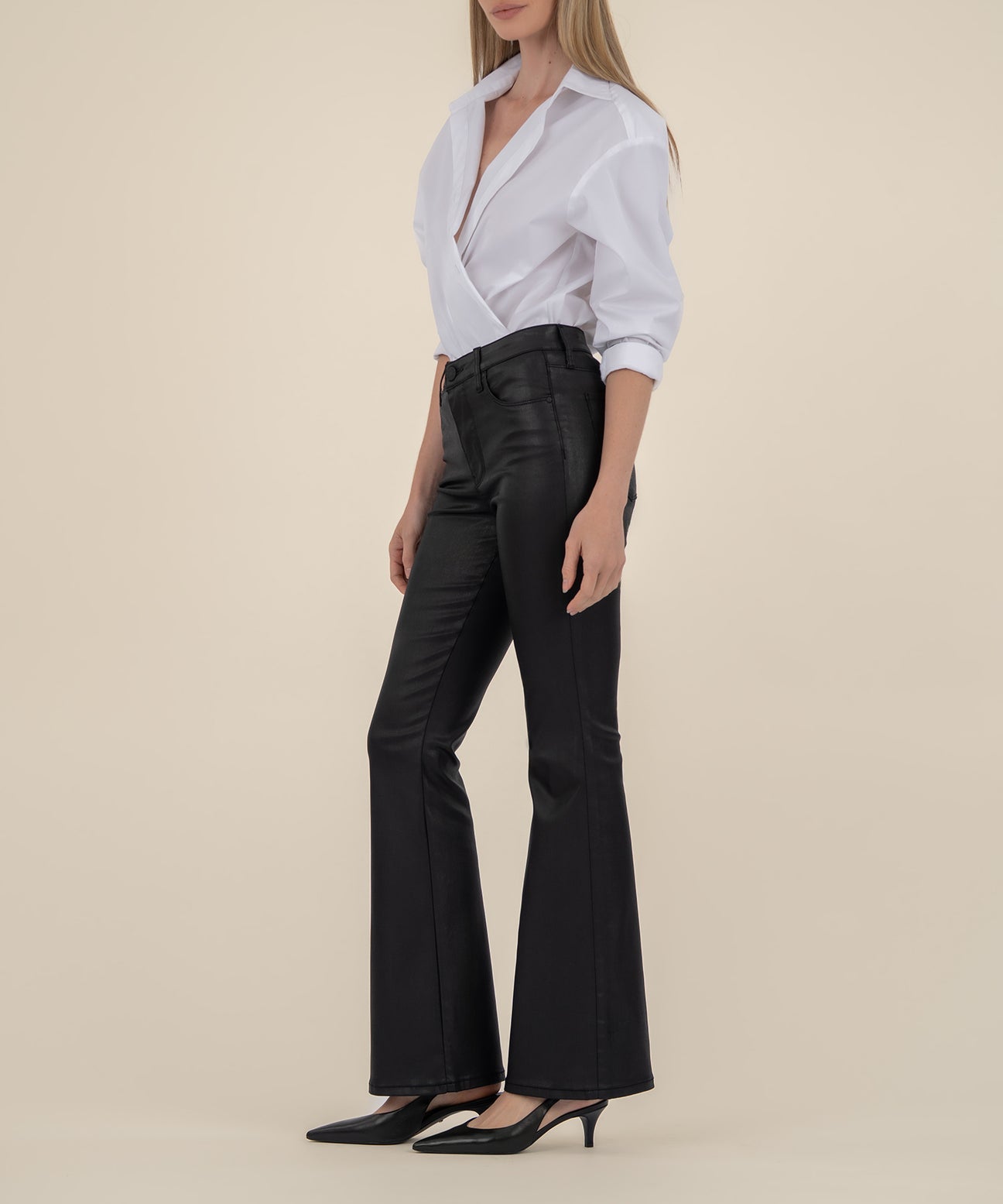 Ana Coated Flare Jeans