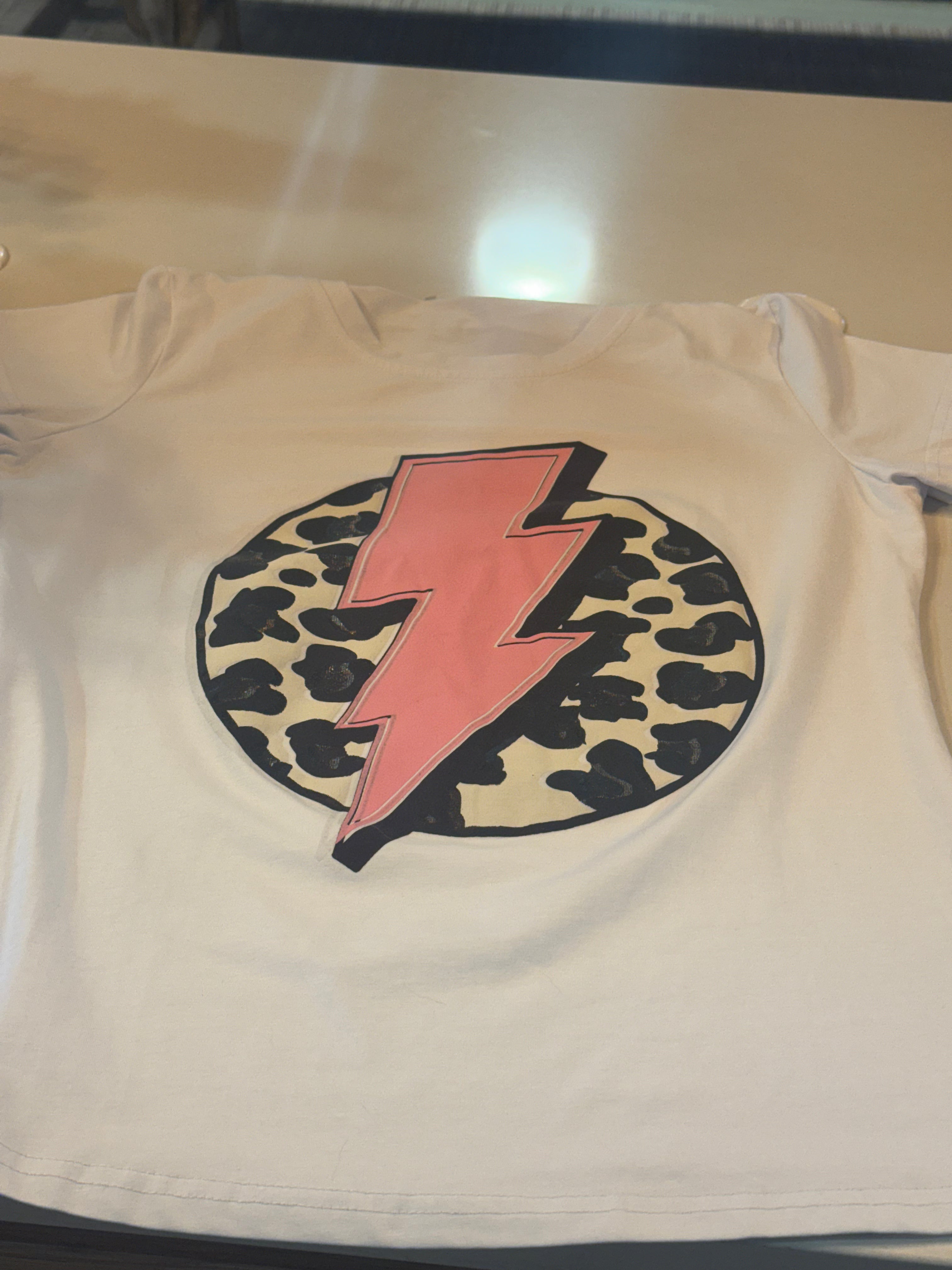 Leopard Lightning Bolt Tee