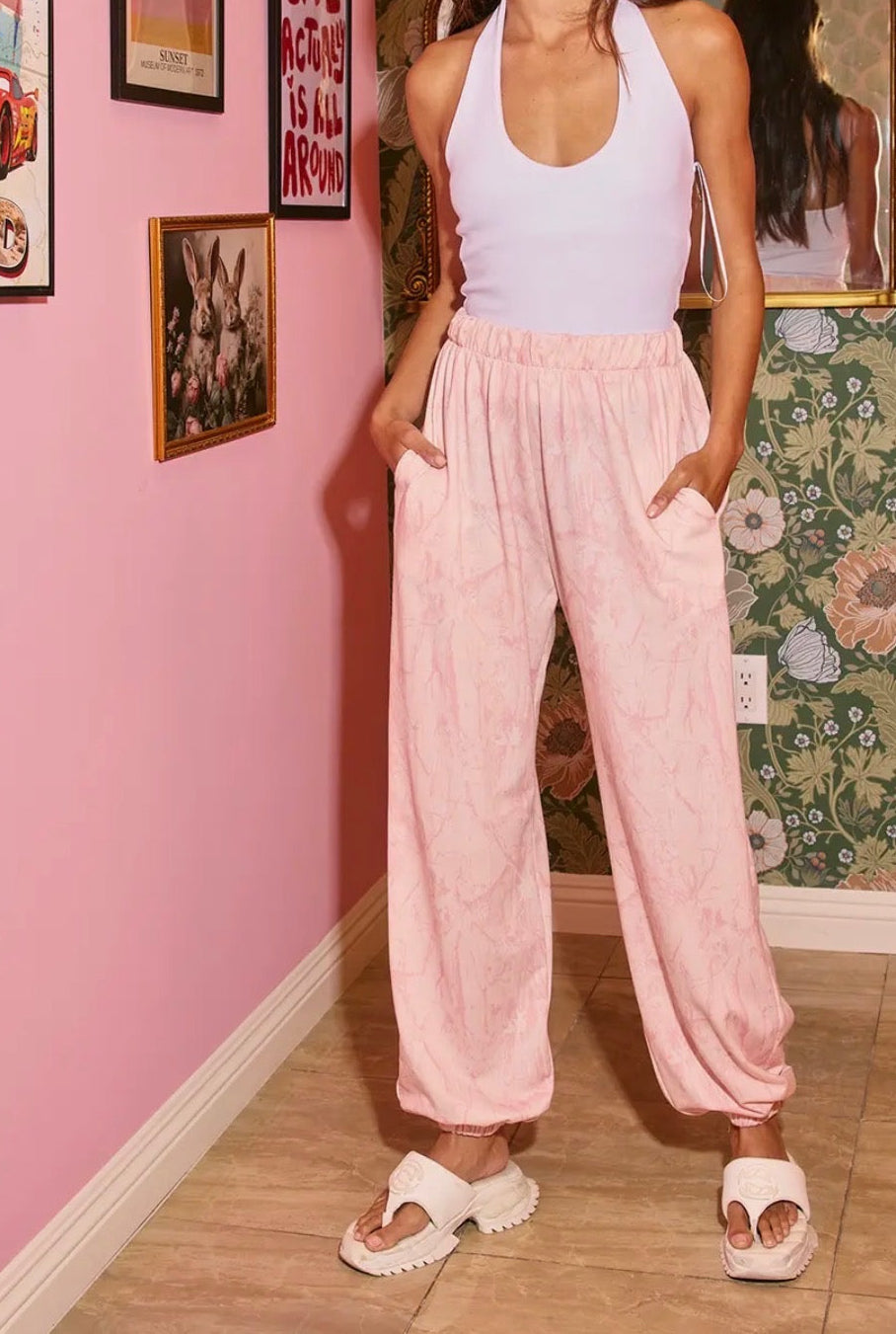 Eliza Pink Camo Pants