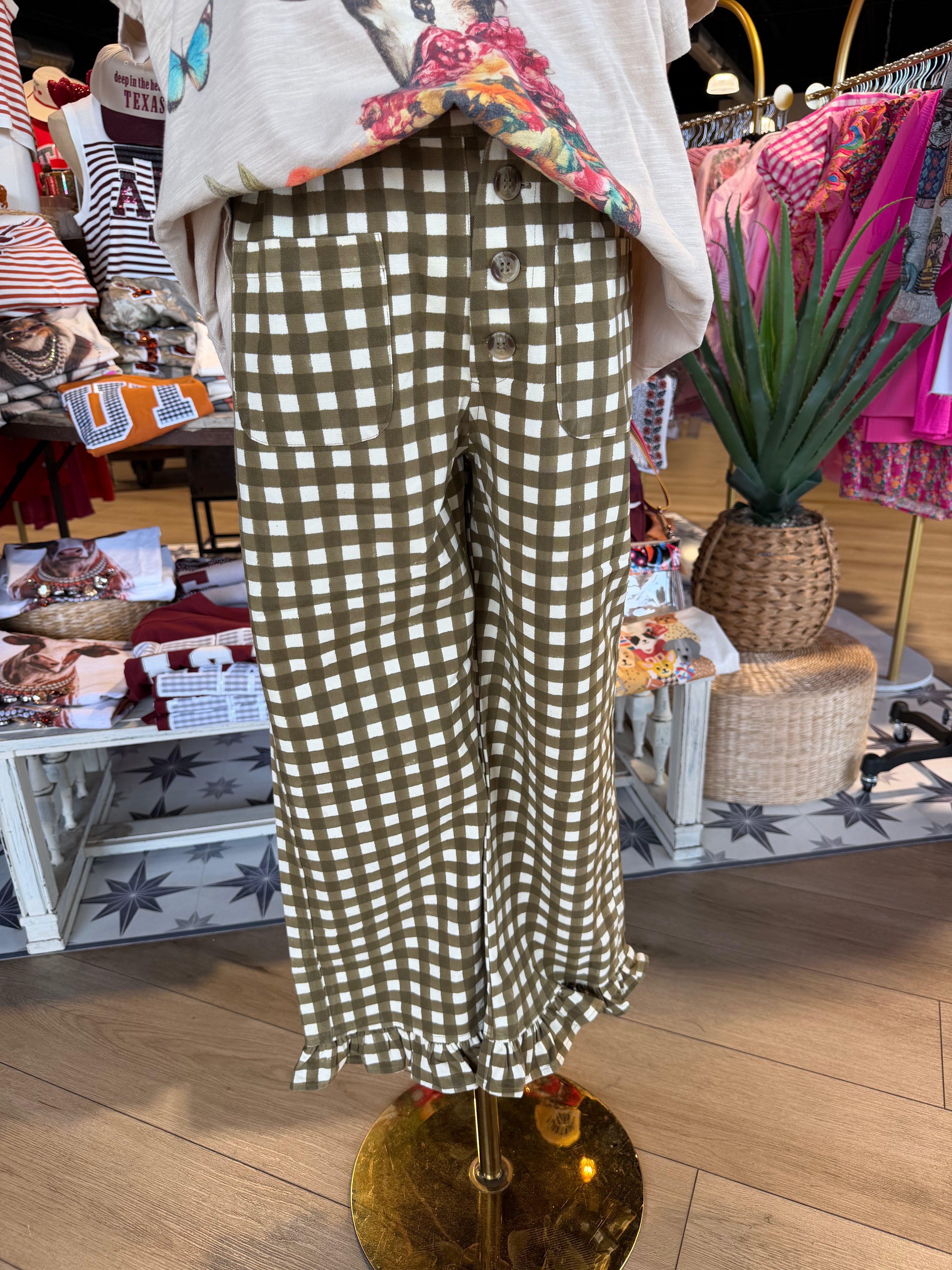 Painted Gingham Romy Pant