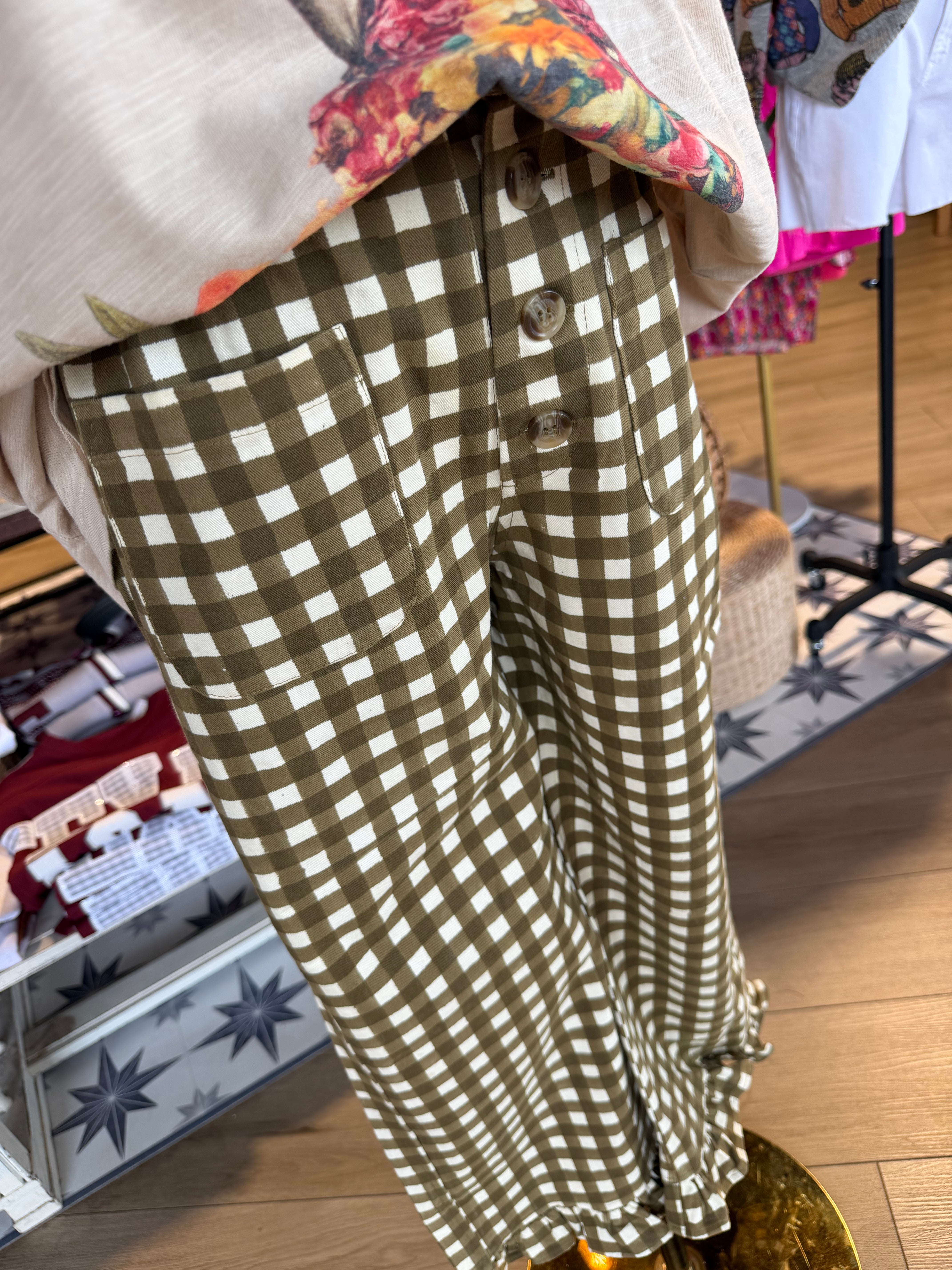 Painted Gingham Romy Pant