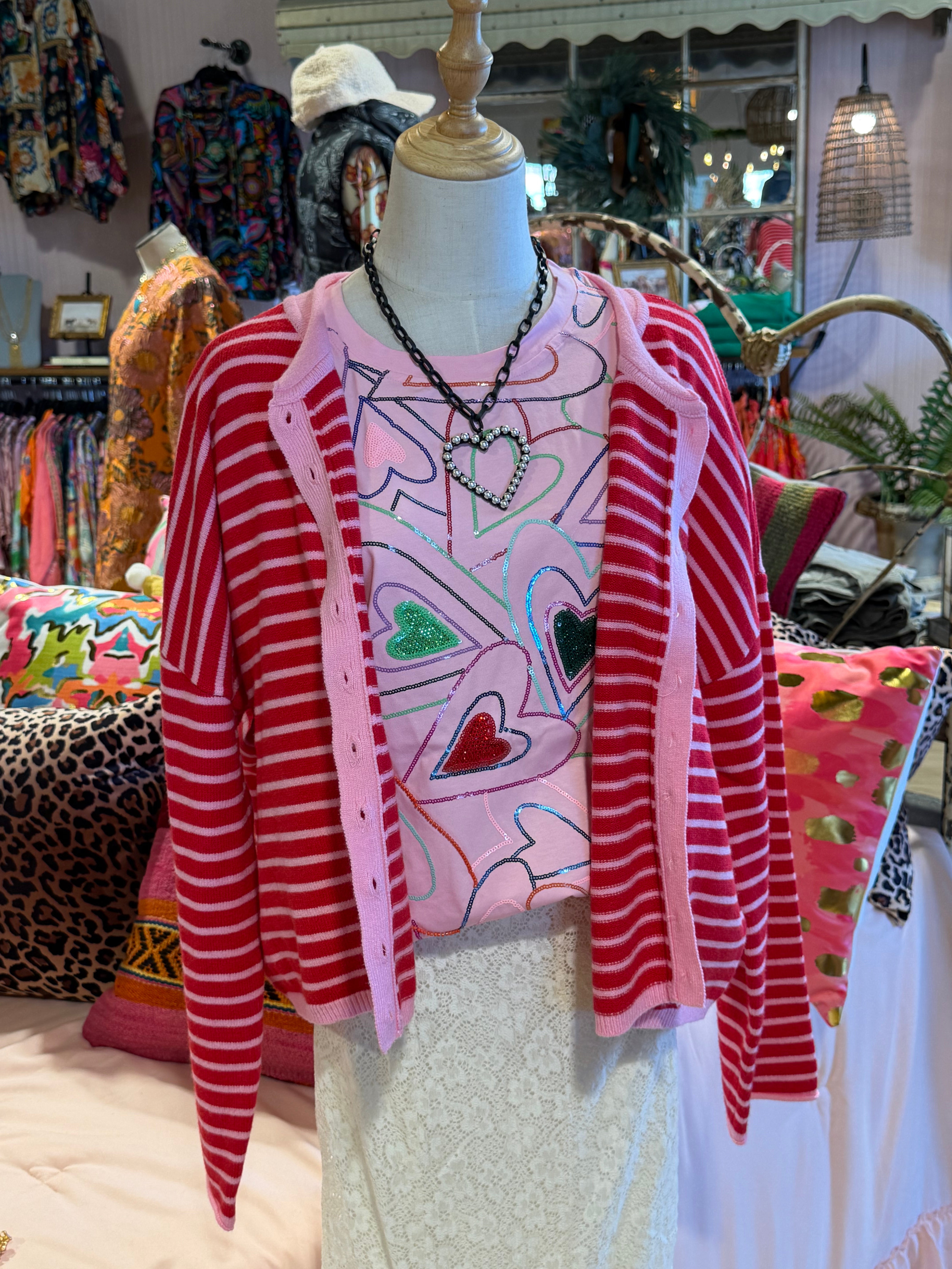 Groovy Heart Sequin Tee