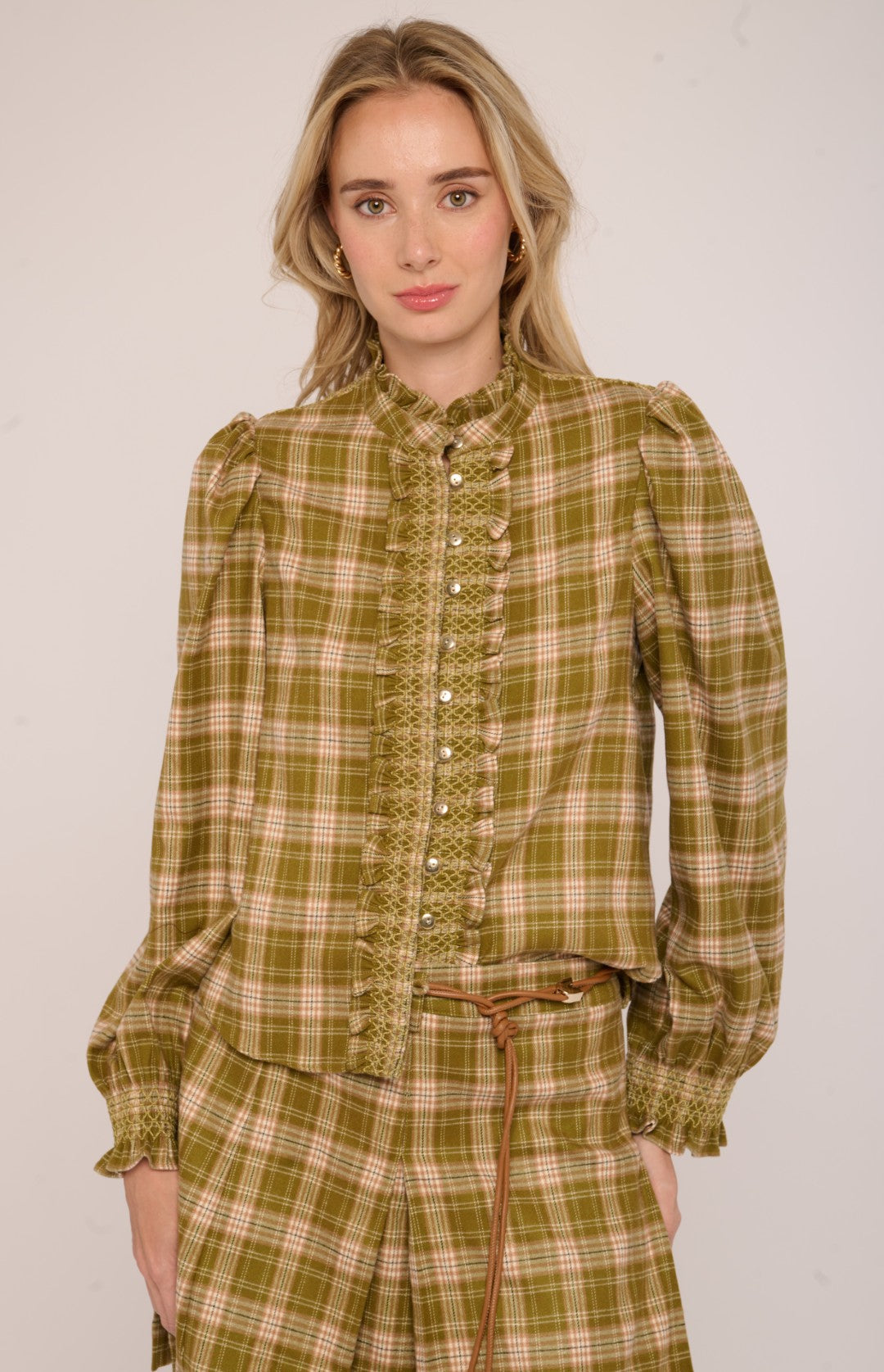 Zinny Plaid Top