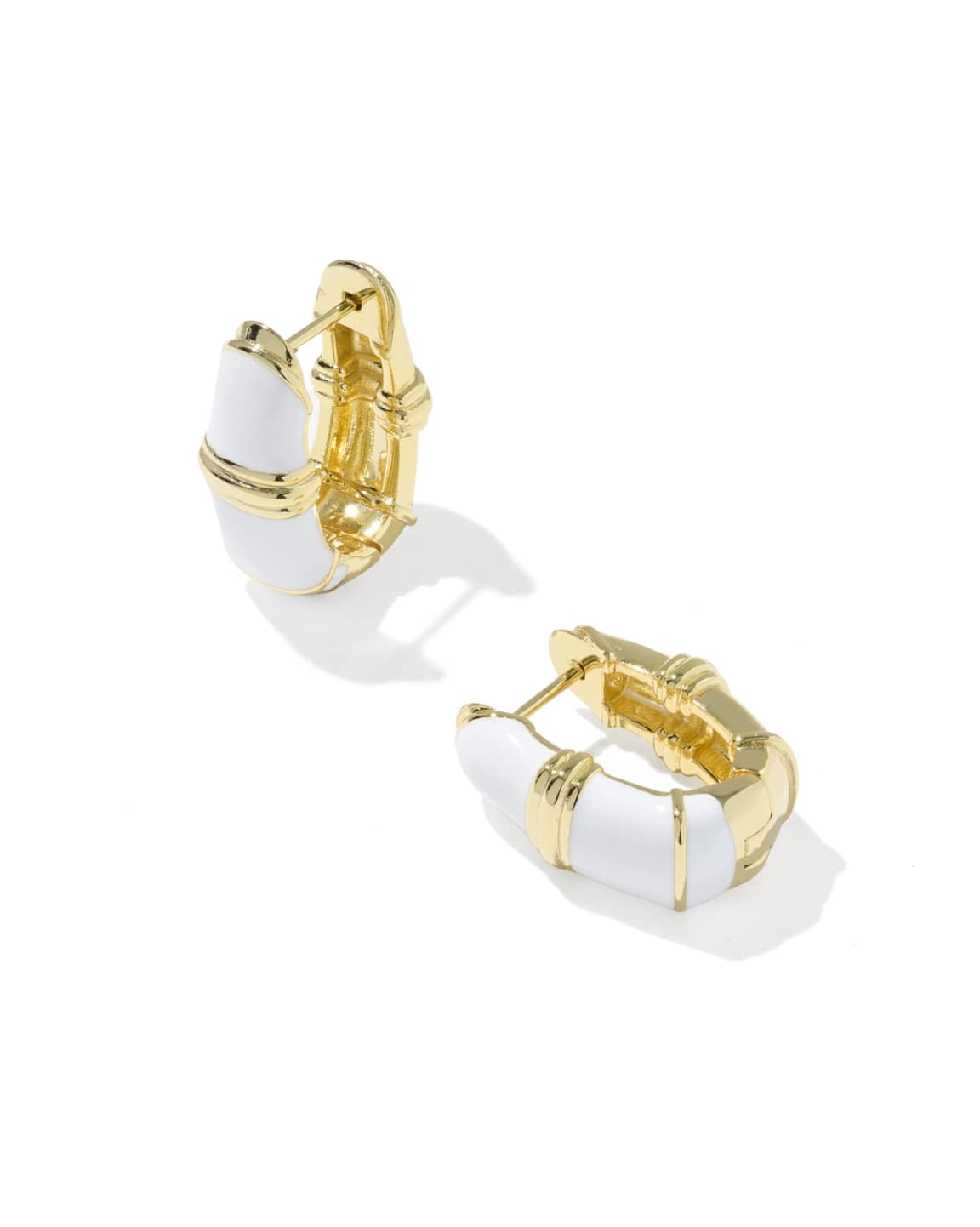 Courtney Enamel  Huggie Earrings,