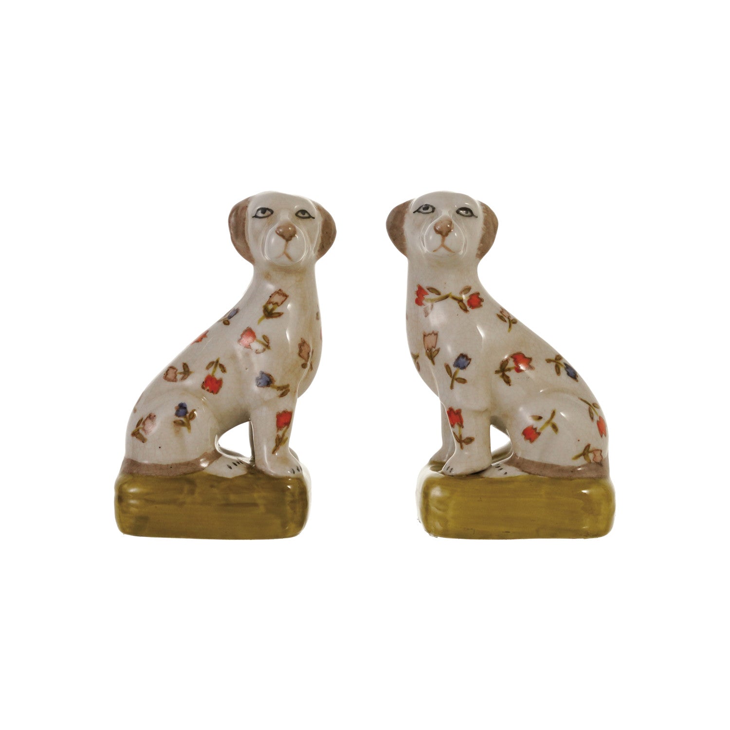 Stoneware Bloom Dogs