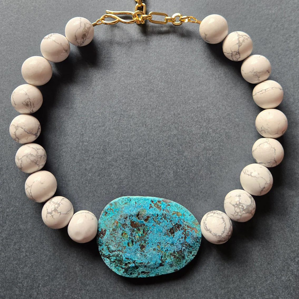 Howlite Statement Necklace