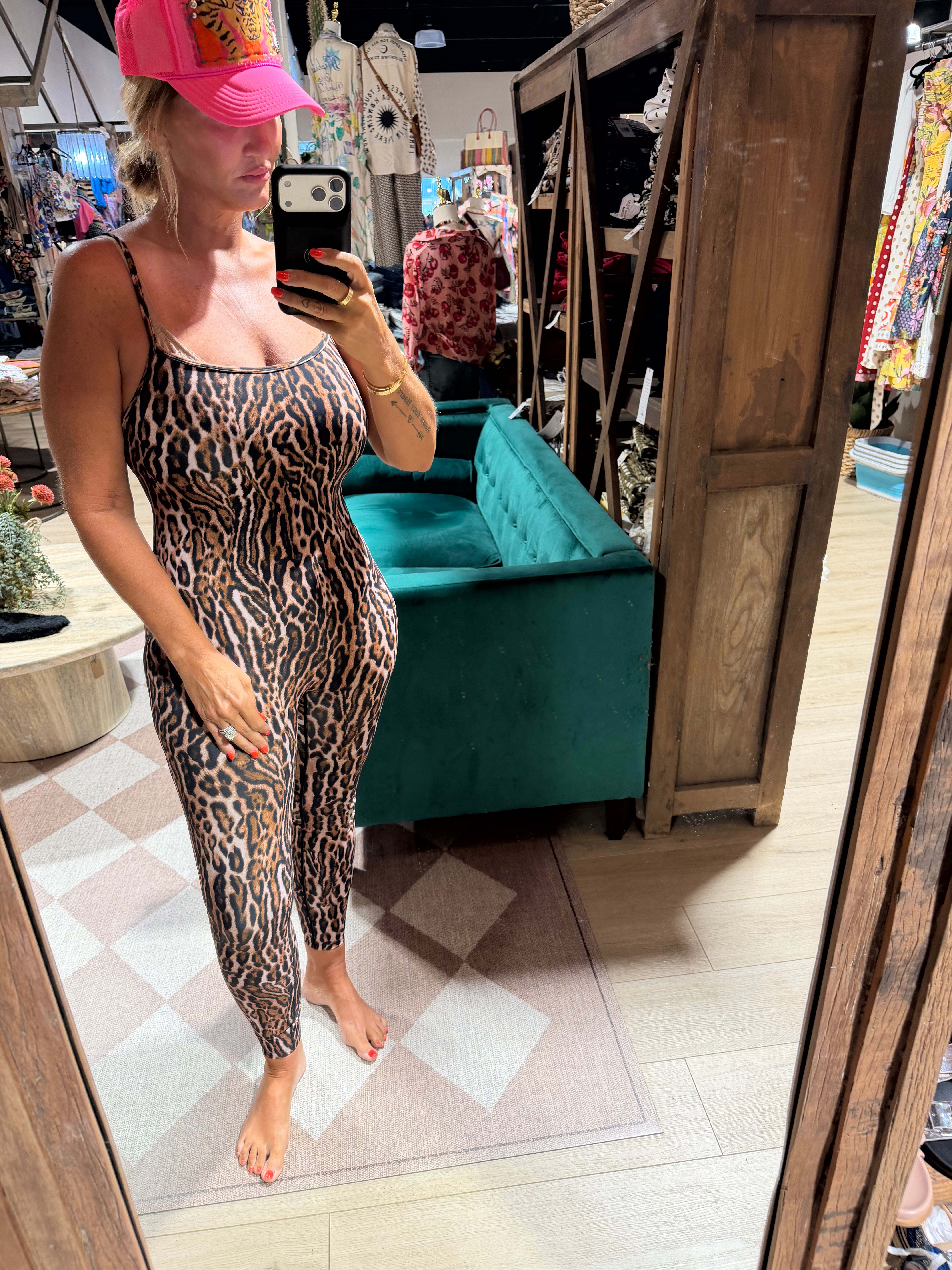Opal Catsuit - Brushed Leopard