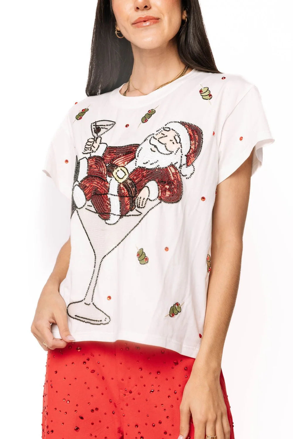 Santa In Martini Tee