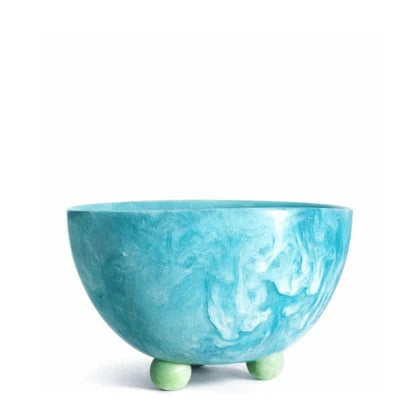 Resin Footed Serving Bowl- 3 Colors